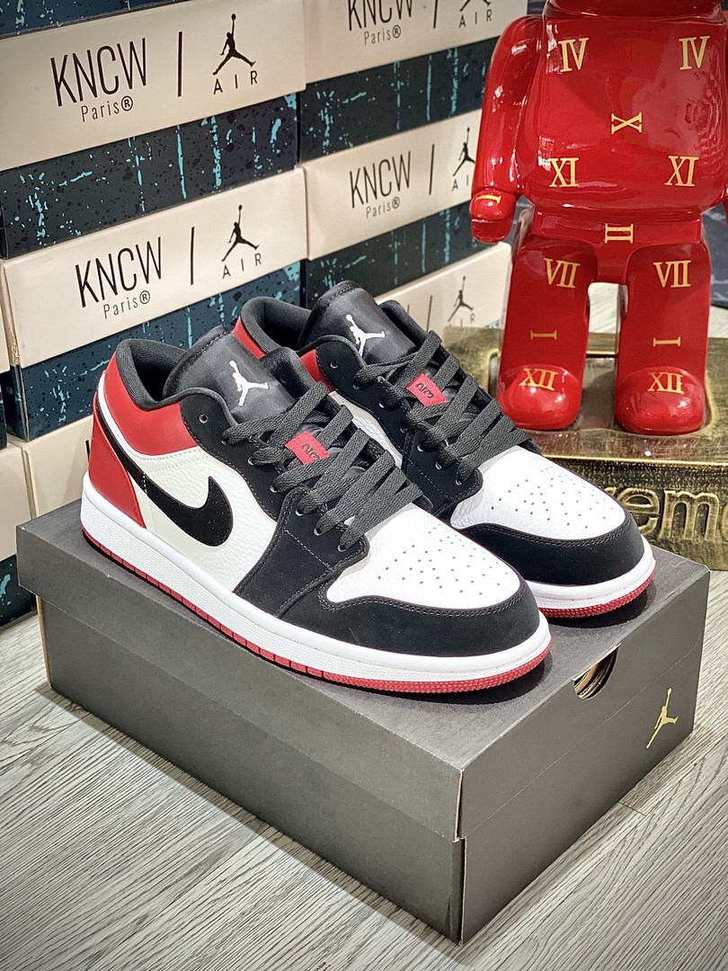 Giày Nike Air Jordan 1 Low Red Black Toe Like Auth