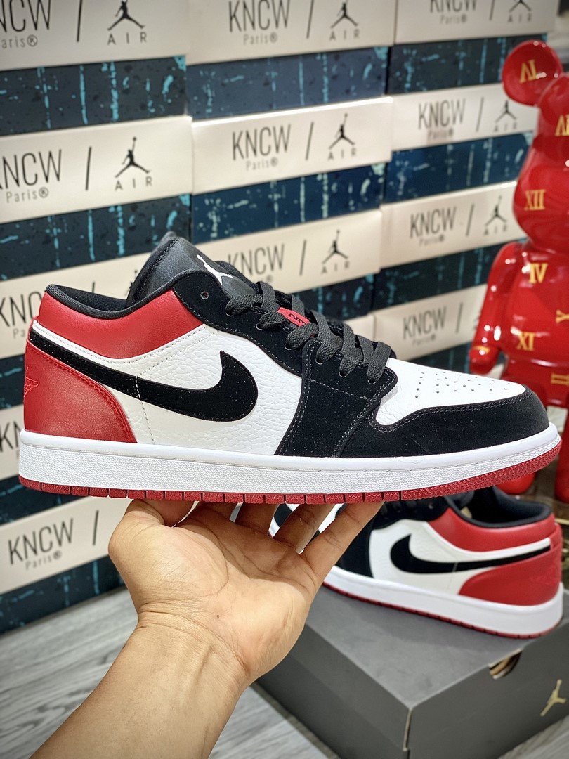 Giày Nike Air Jordan 1 Low Red Black Toe Like Auth