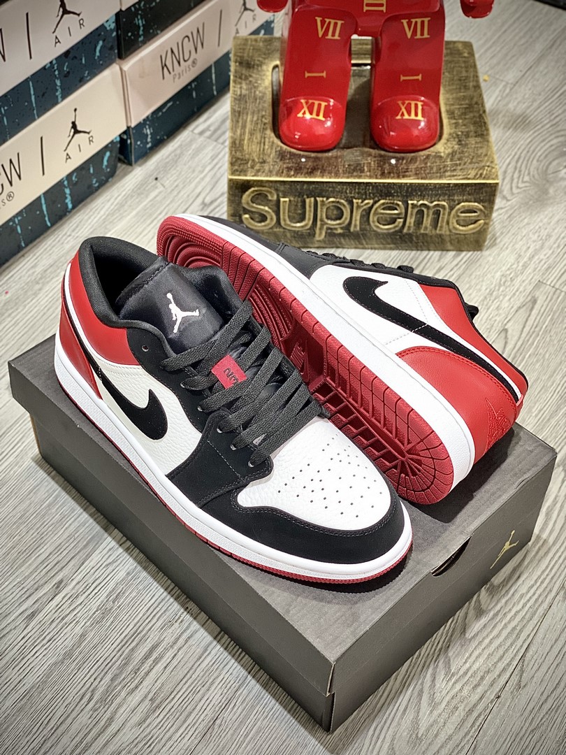 Giày Nike Air Jordan 1 Low Red Black Toe Like Auth
