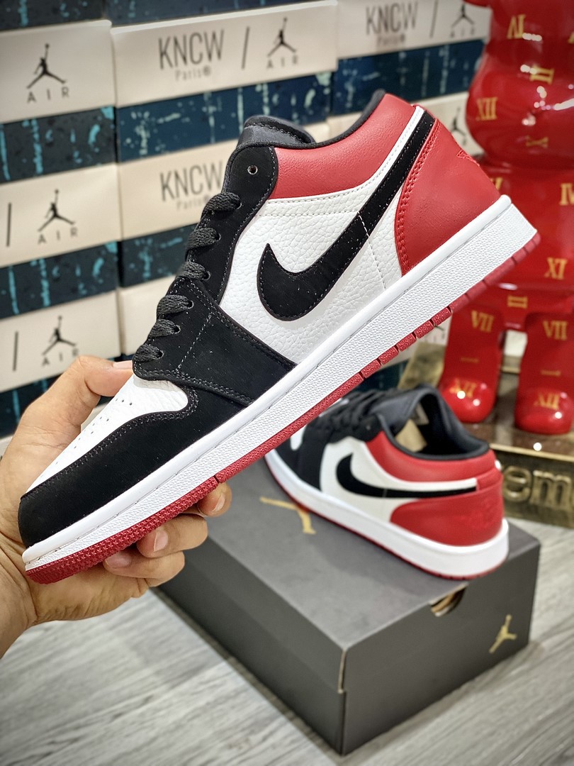 Giày Nike Air Jordan 1 Low Red Black Toe Like Auth