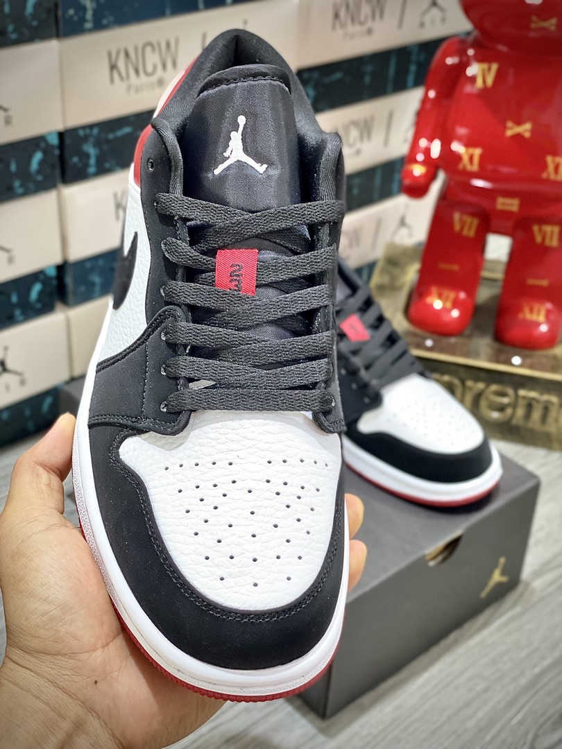 Giày Nike Air Jordan 1 Low Red Black Toe Like Auth