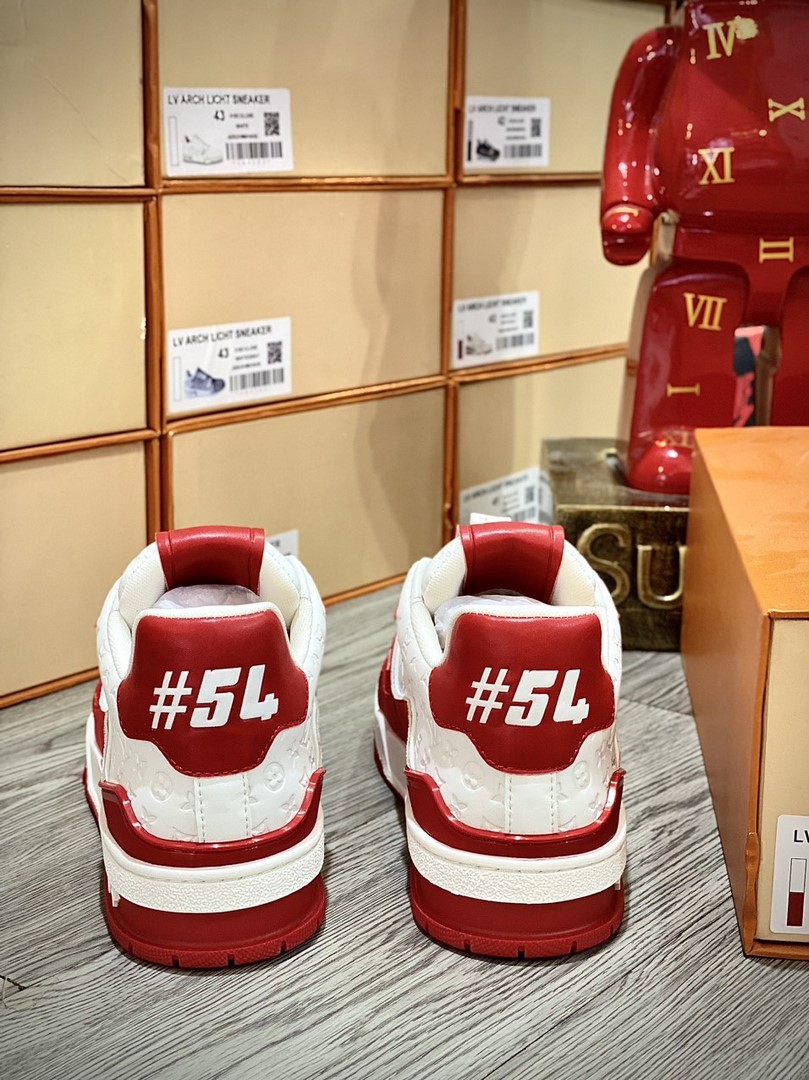 Giày Louis Vuitton LV Trainer #54 Red White Best Qualityv