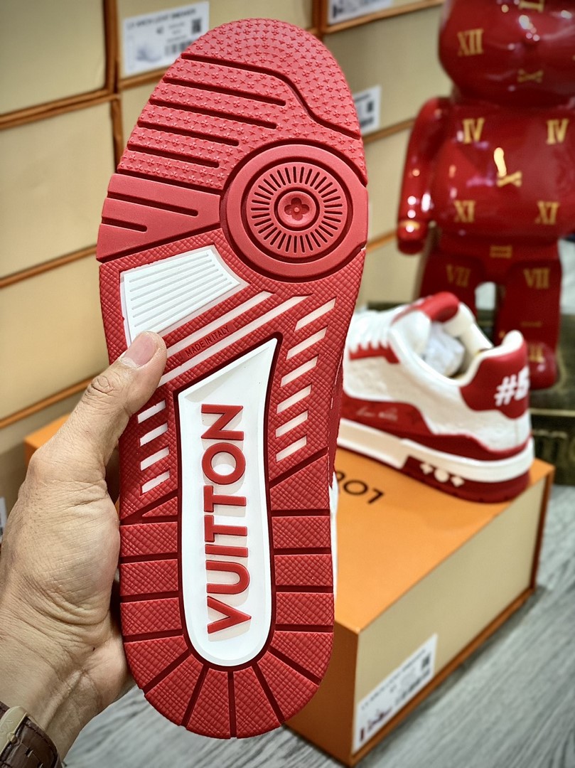 Giày Louis Vuitton LV Trainer #54 Red White Best Qualityv