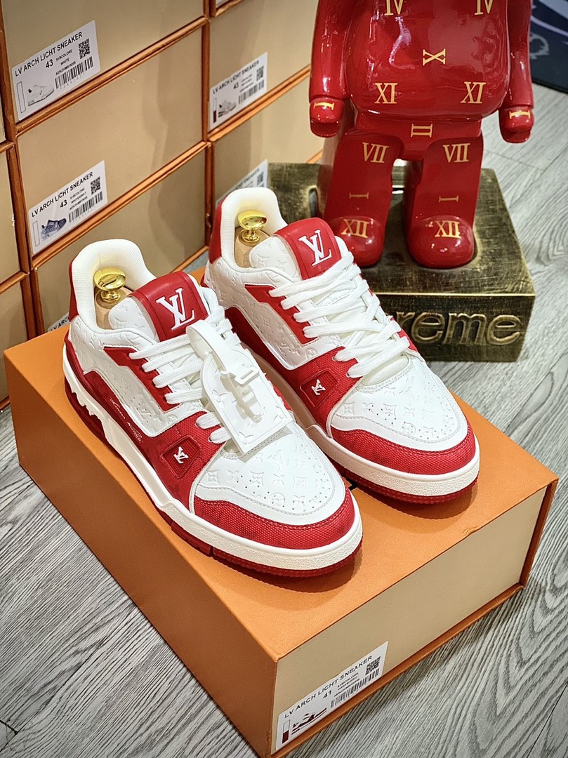 Giày Louis Vuitton LV Trainer #54 Red White Best Quality