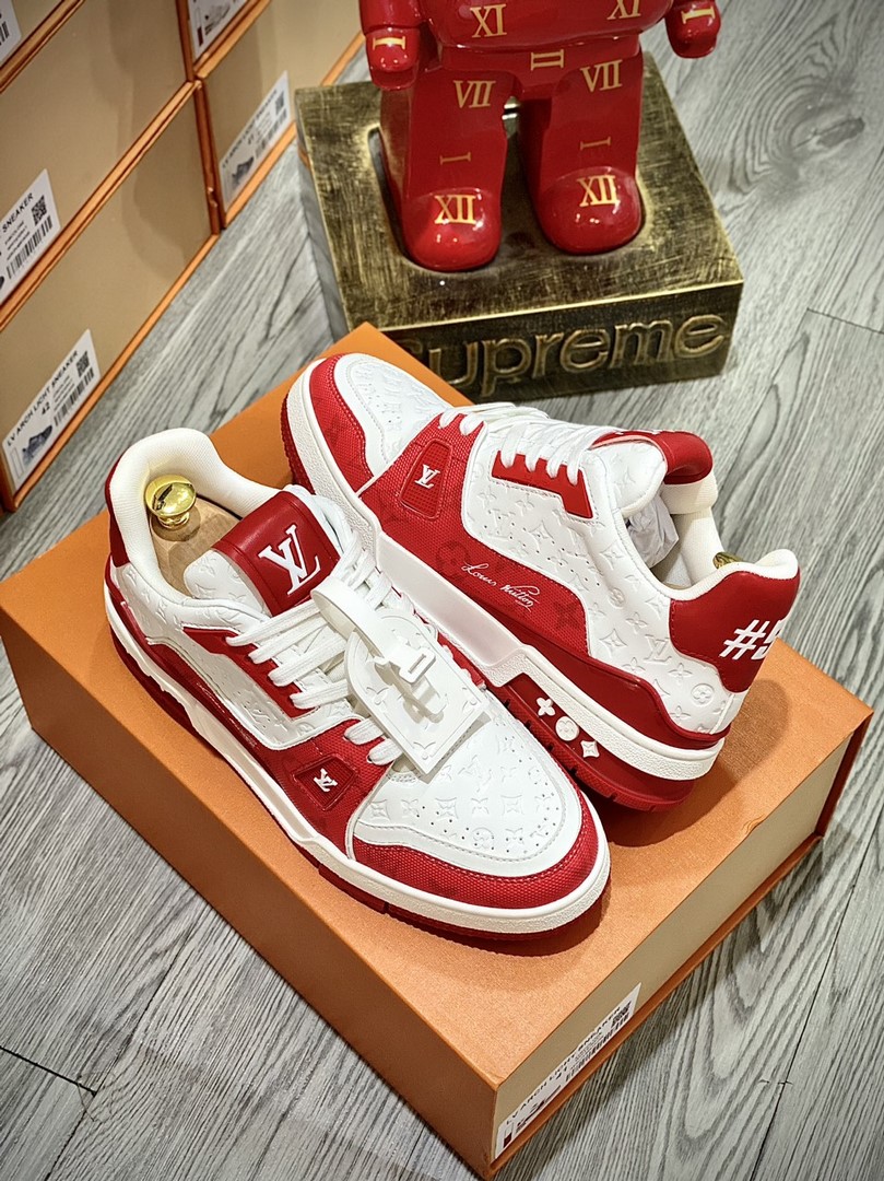 Giày Louis Vuitton LV Trainer #54 Red White Best Quality