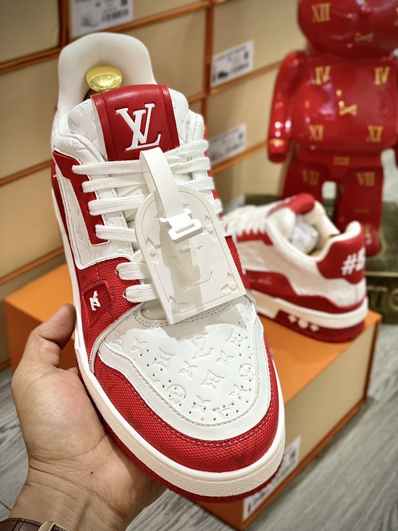 Giày Louis Vuitton LV Trainer #54 Red White Best Quality