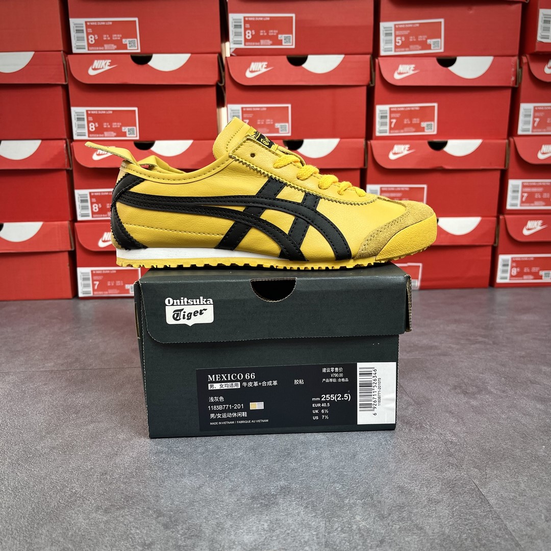 Giày Onitsuka Tokuten Tiger Mexico 66 Balck Yellow Like Authm