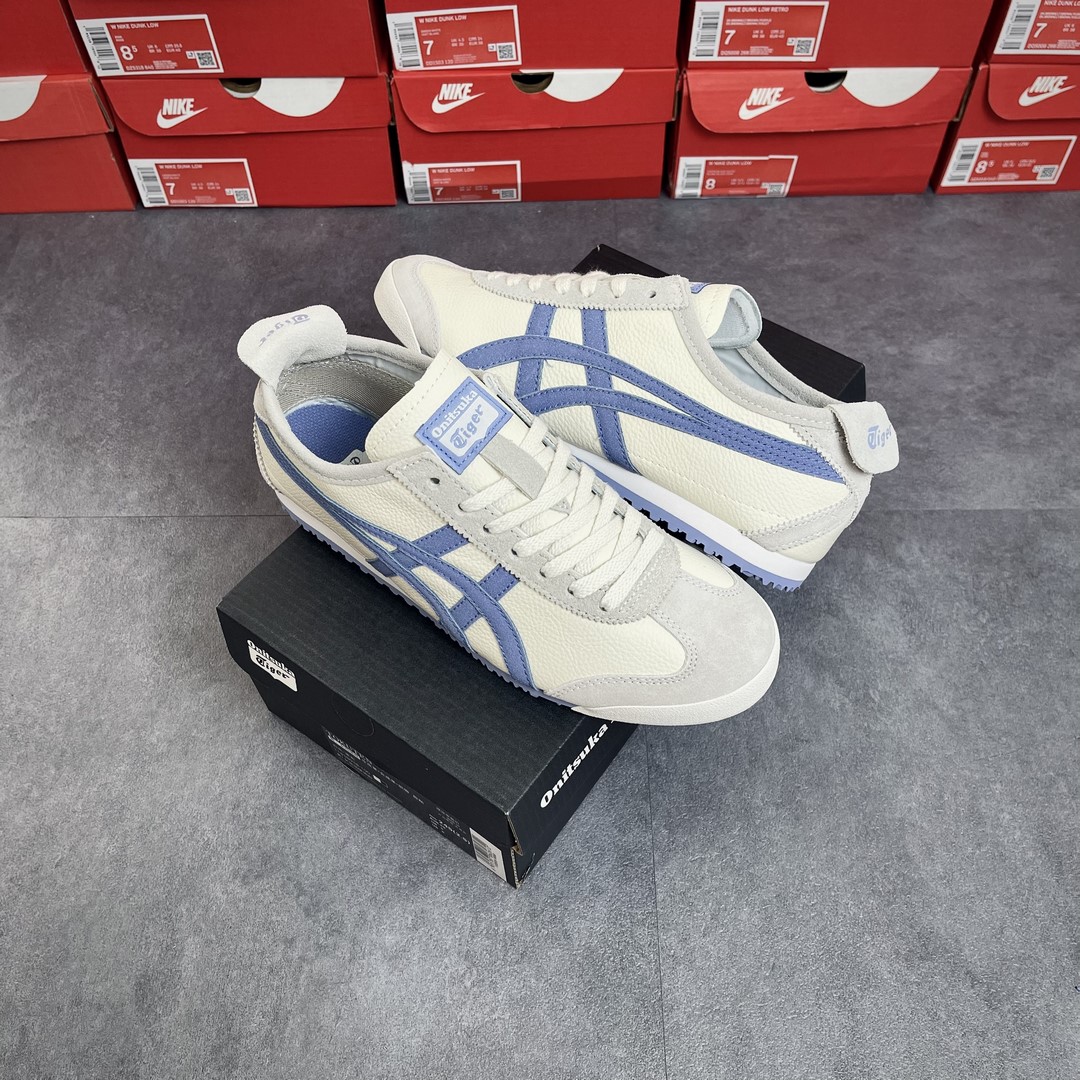 Giày Onitsuka Tokuten Tiger Mexico 66 White Blue Like Auth