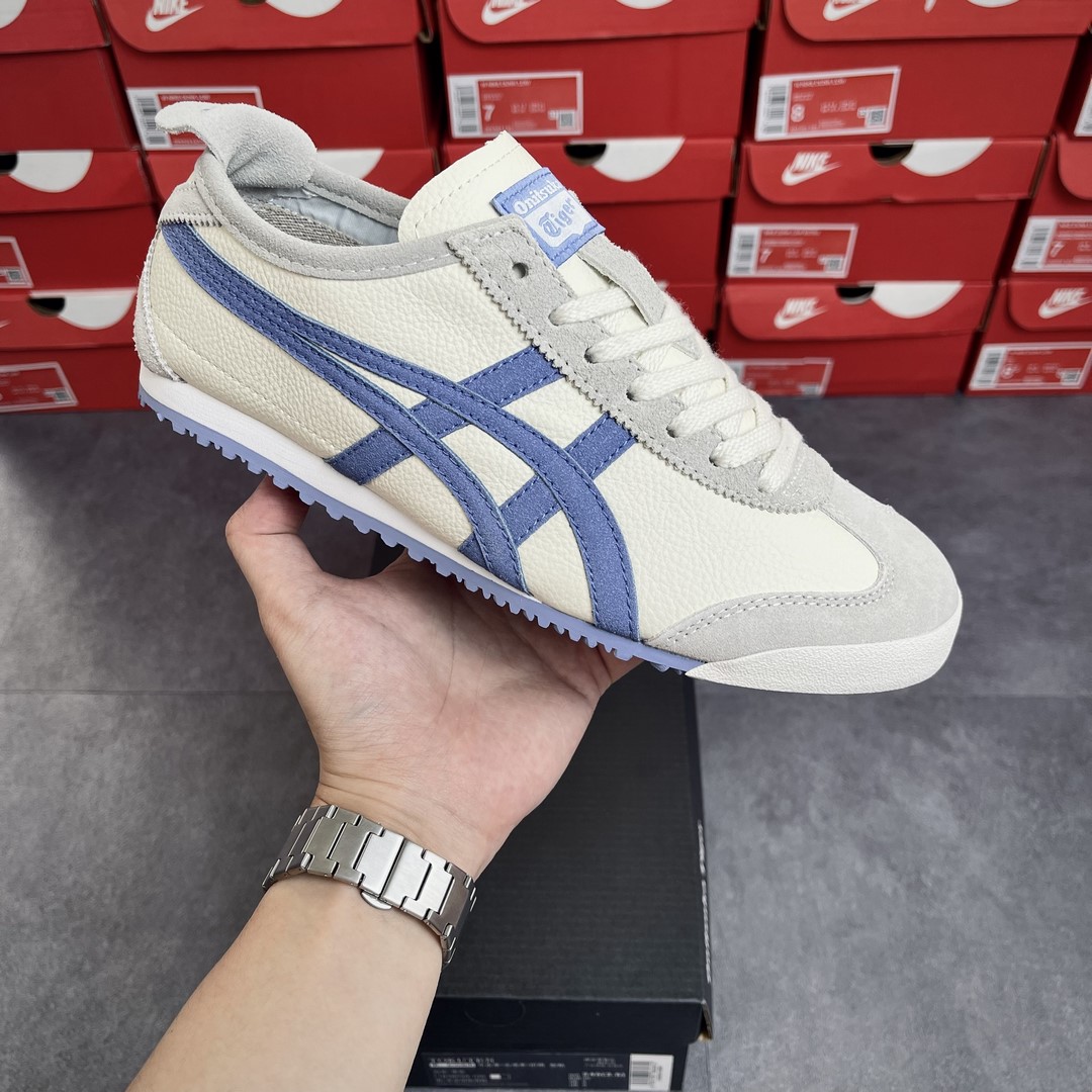 Giày Onitsuka Tokuten Tiger Mexico 66 White Blue Like Auth