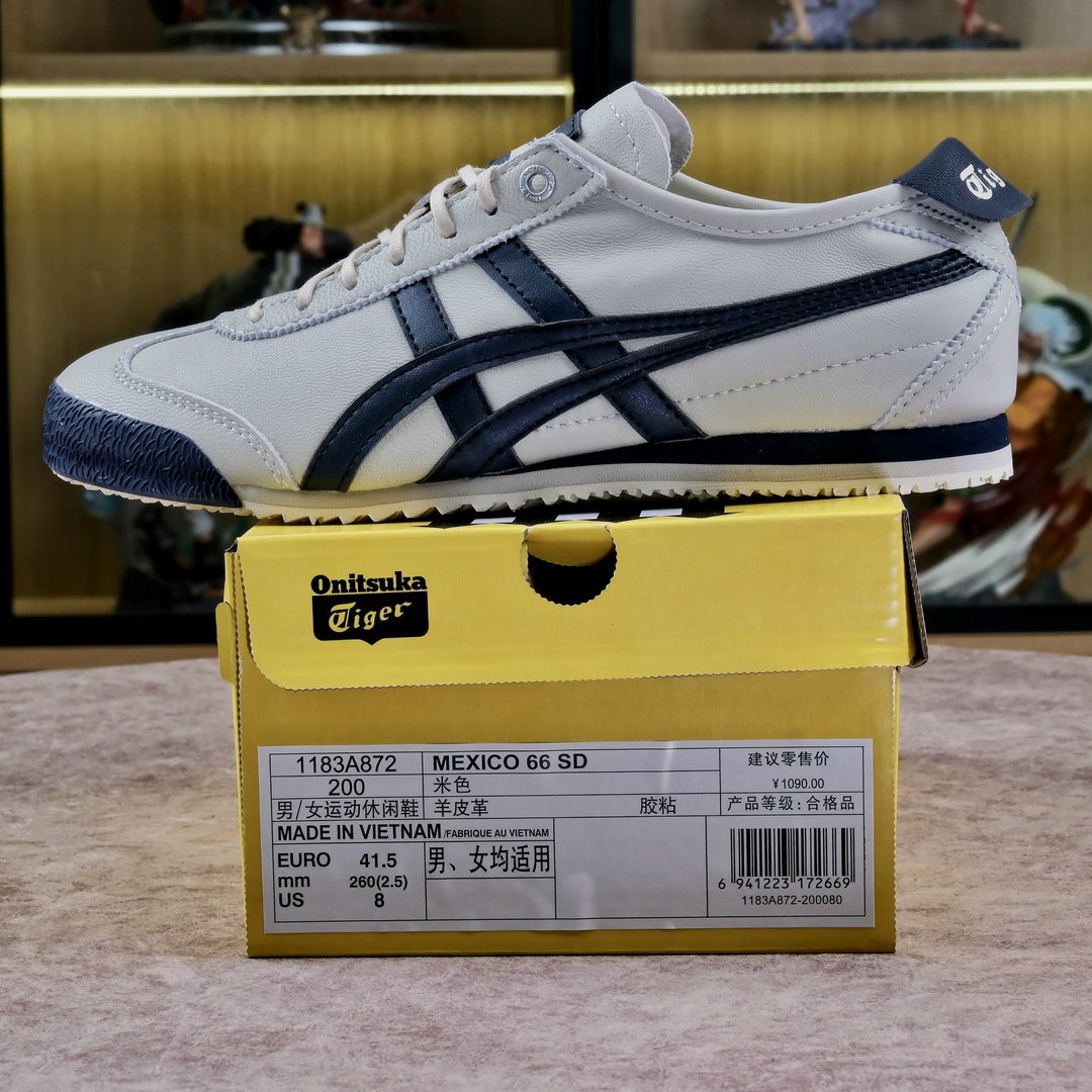 Giày Onitsuka Tokuten Tiger Mexico 66 Balck White Like Auth