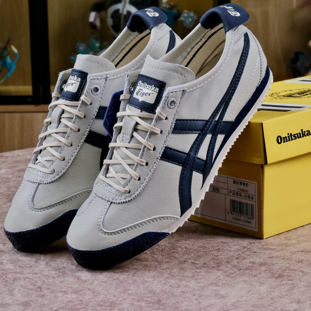 Giày Onitsuka Tokuten Tiger Mexico 66 Balck White Like Auth