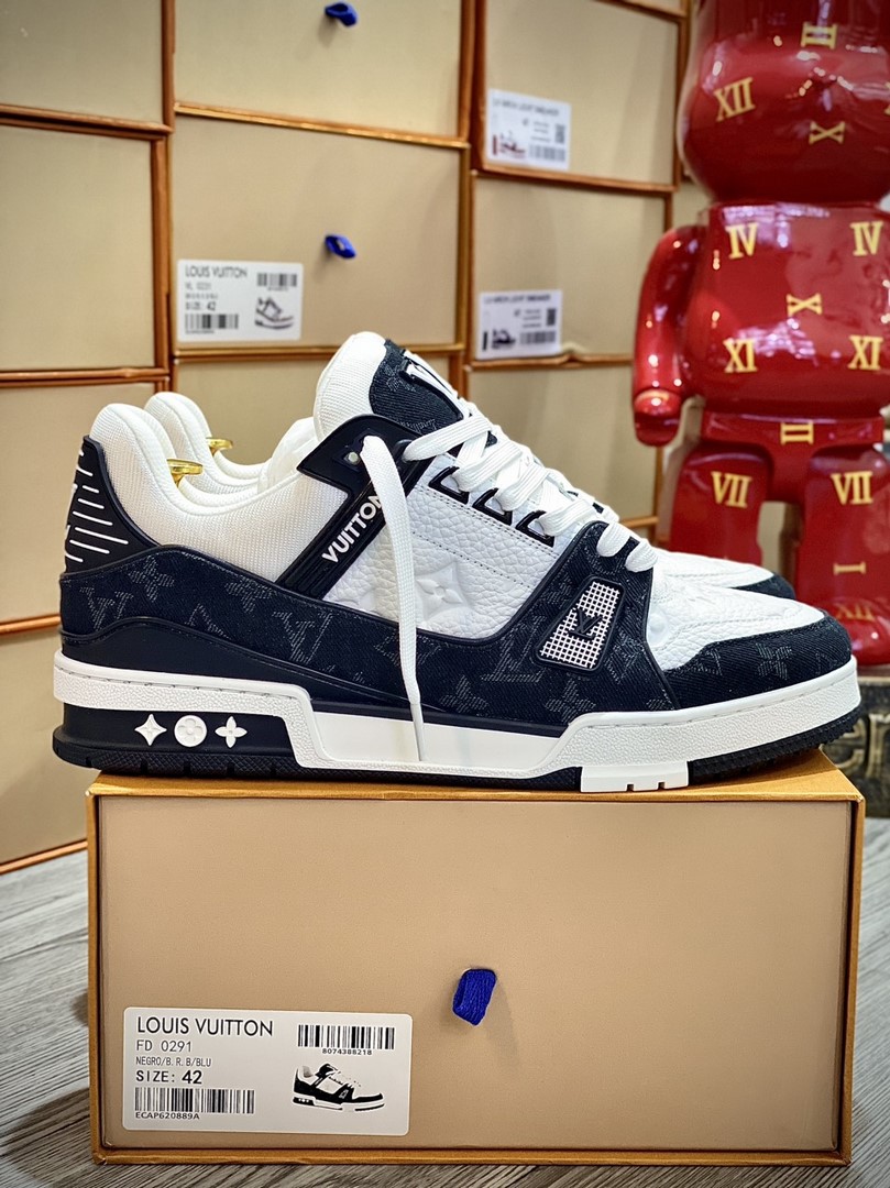 Louis Vuitton LV Trainer Monogram Denim Black Best Quality