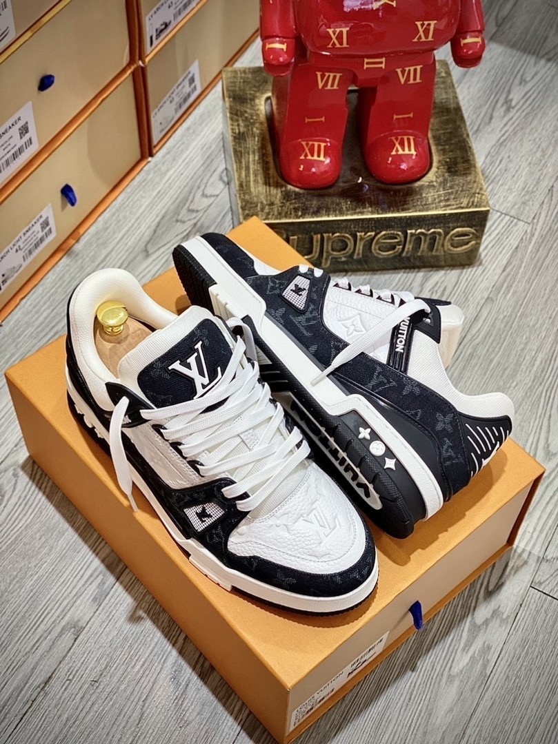 Louis Vuitton LV Trainer Monogram Denim Black Best Quality