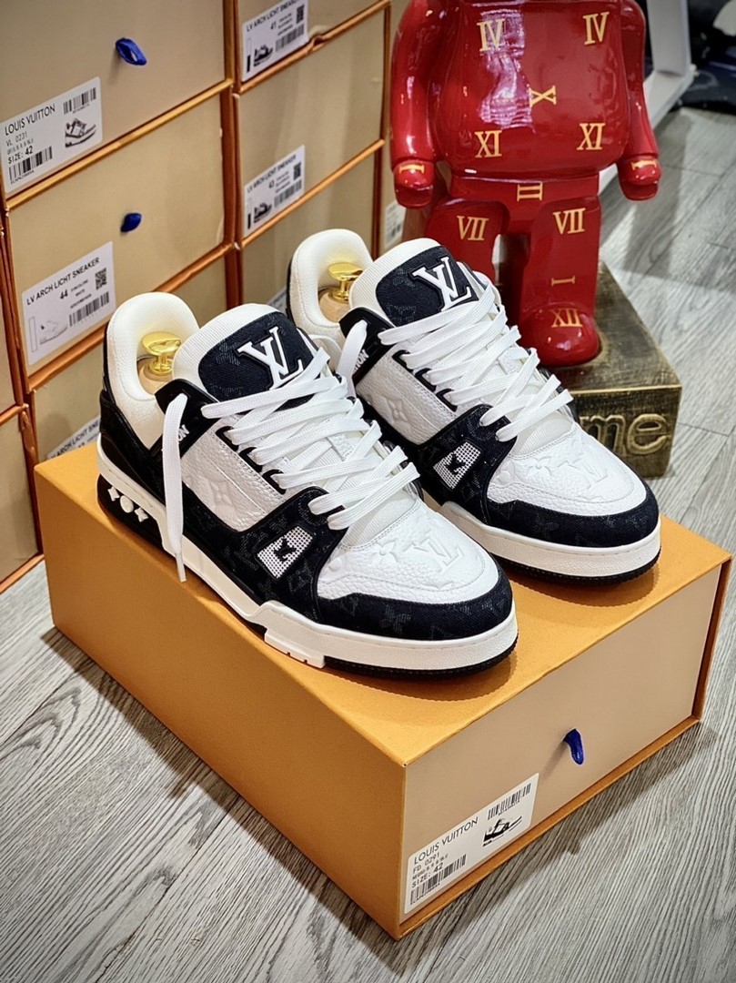Louis Vuitton LV Trainer Monogram Denim Black Best Quality