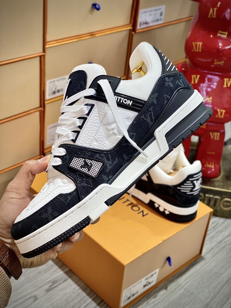 Louis Vuitton LV Trainer Monogram Denim Black Best Quality