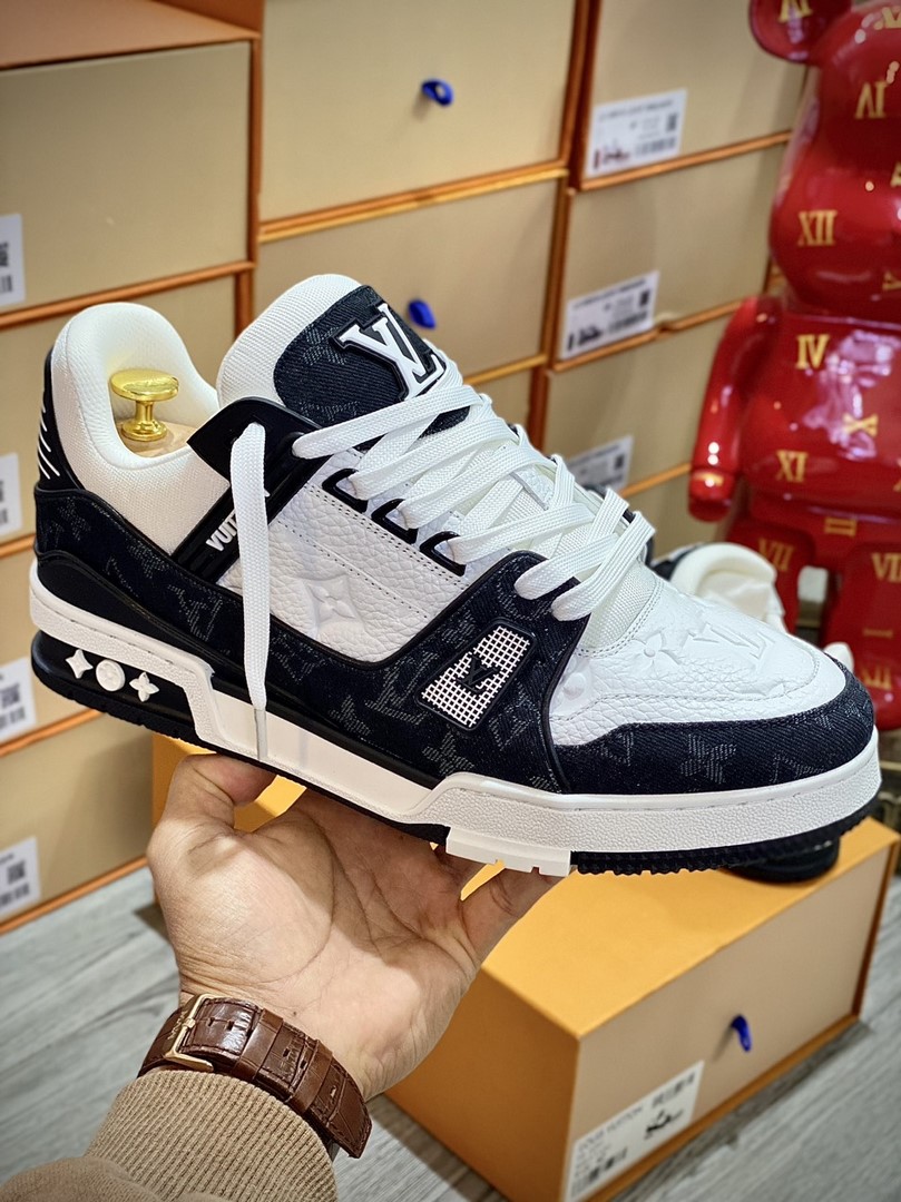 Louis Vuitton LV Trainer Monogram Denim Black Best Quality