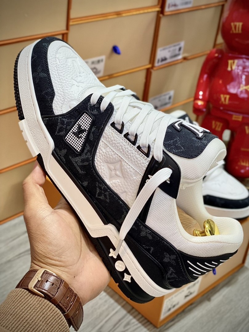 Louis Vuitton LV Trainer Monogram Denim Black Best Quality