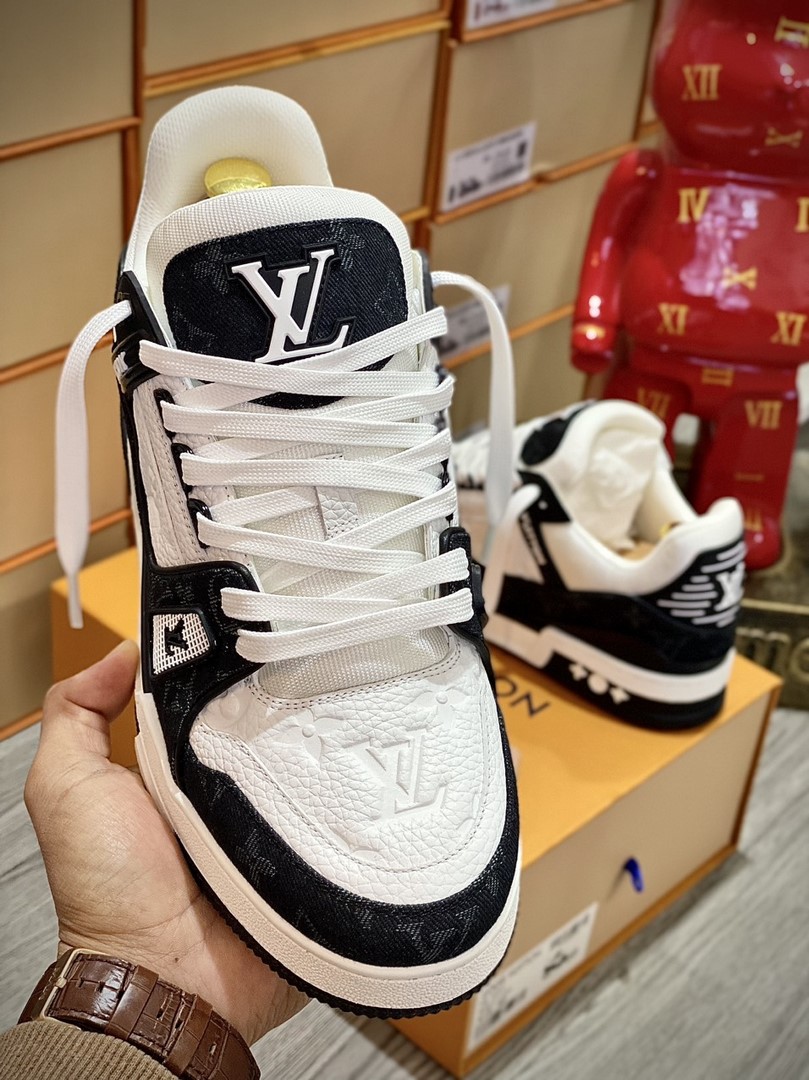 Louis Vuitton LV Trainer Monogram Denim Black Best Quality