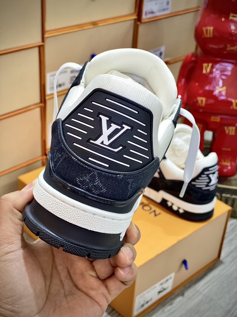 Louis Vuitton LV Trainer Monogram Denim Black Best Quality