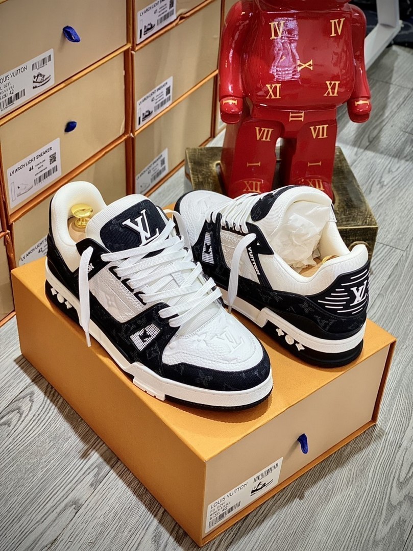 Louis Vuitton LV Trainer Monogram Denim Black Best Quality