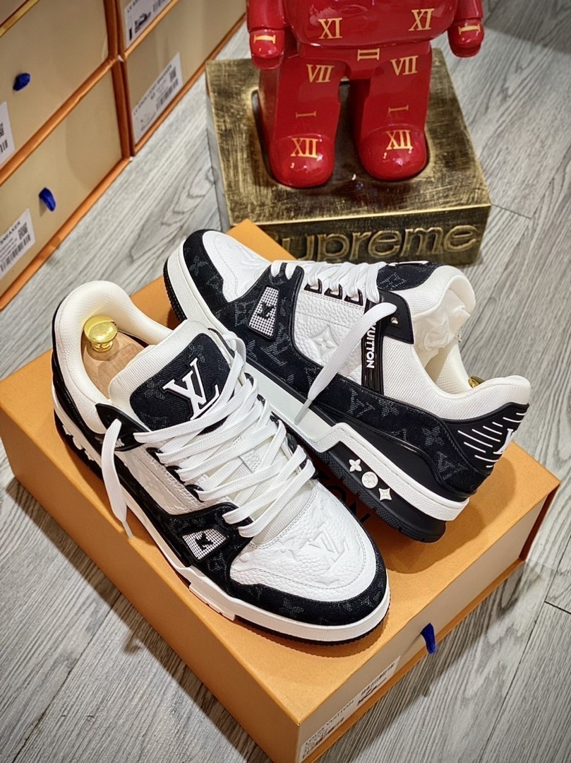 Louis Vuitton LV Trainer Monogram Denim Black Best Quality