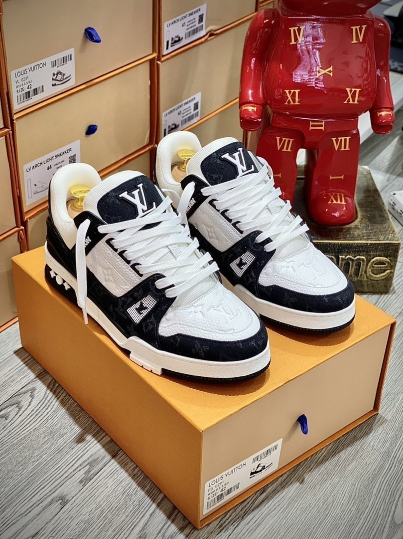 Louis Vuitton LV Trainer Monogram Denim Black Best Quality