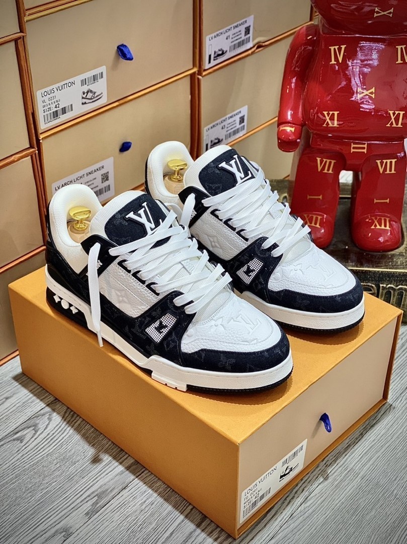 Louis Vuitton LV Trainer Monogram Denim Black Best Quality