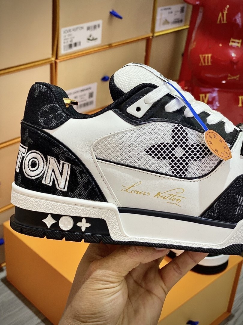 Giày Louis Vuitton Lv Trainer Monogram Black quai Velcro Best Quality