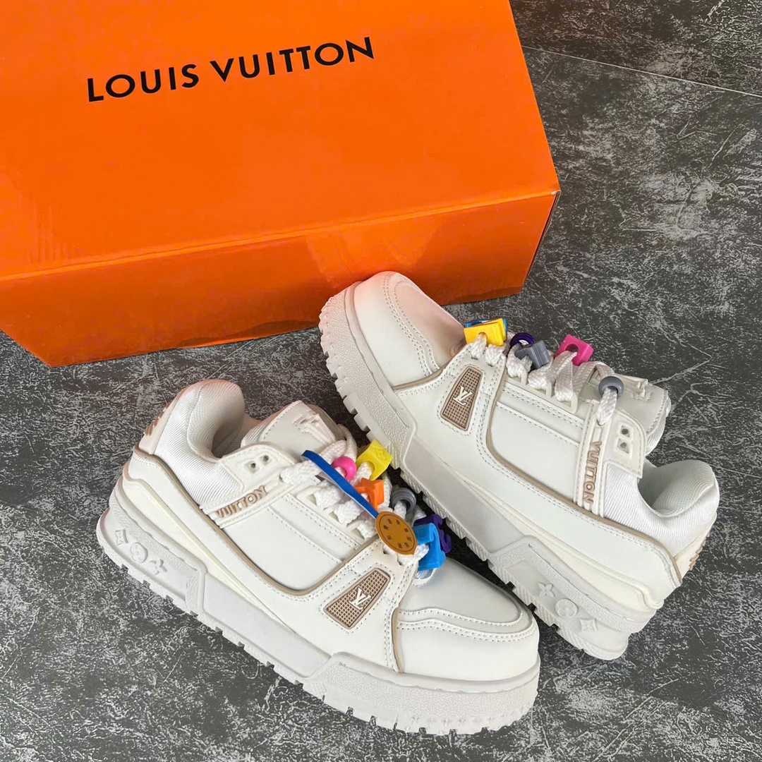 Giày Louis Vuitton Trainer Maxi White Trắng Best Quality