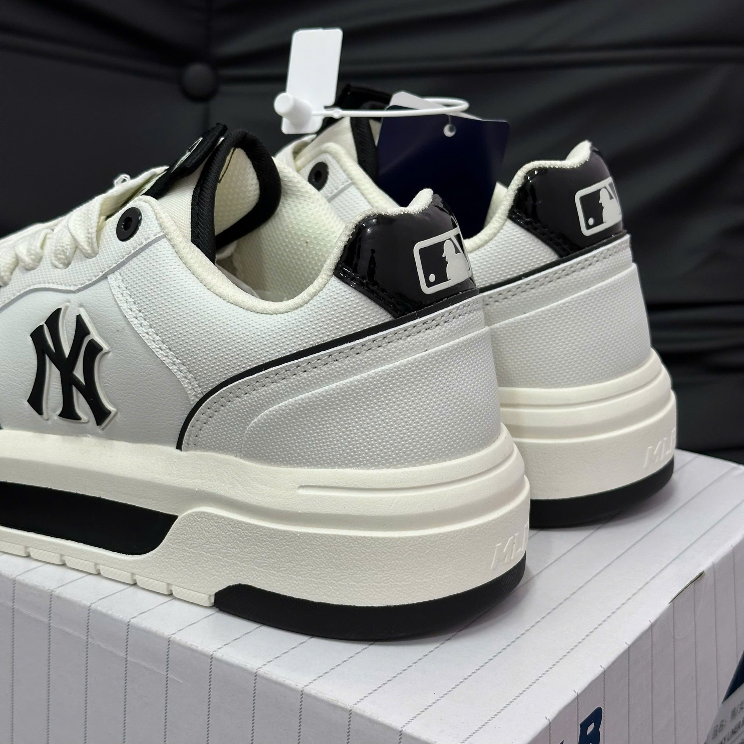 Giày MLB Korea Chunky Liner Basic SL New York Yankees White Best Quality