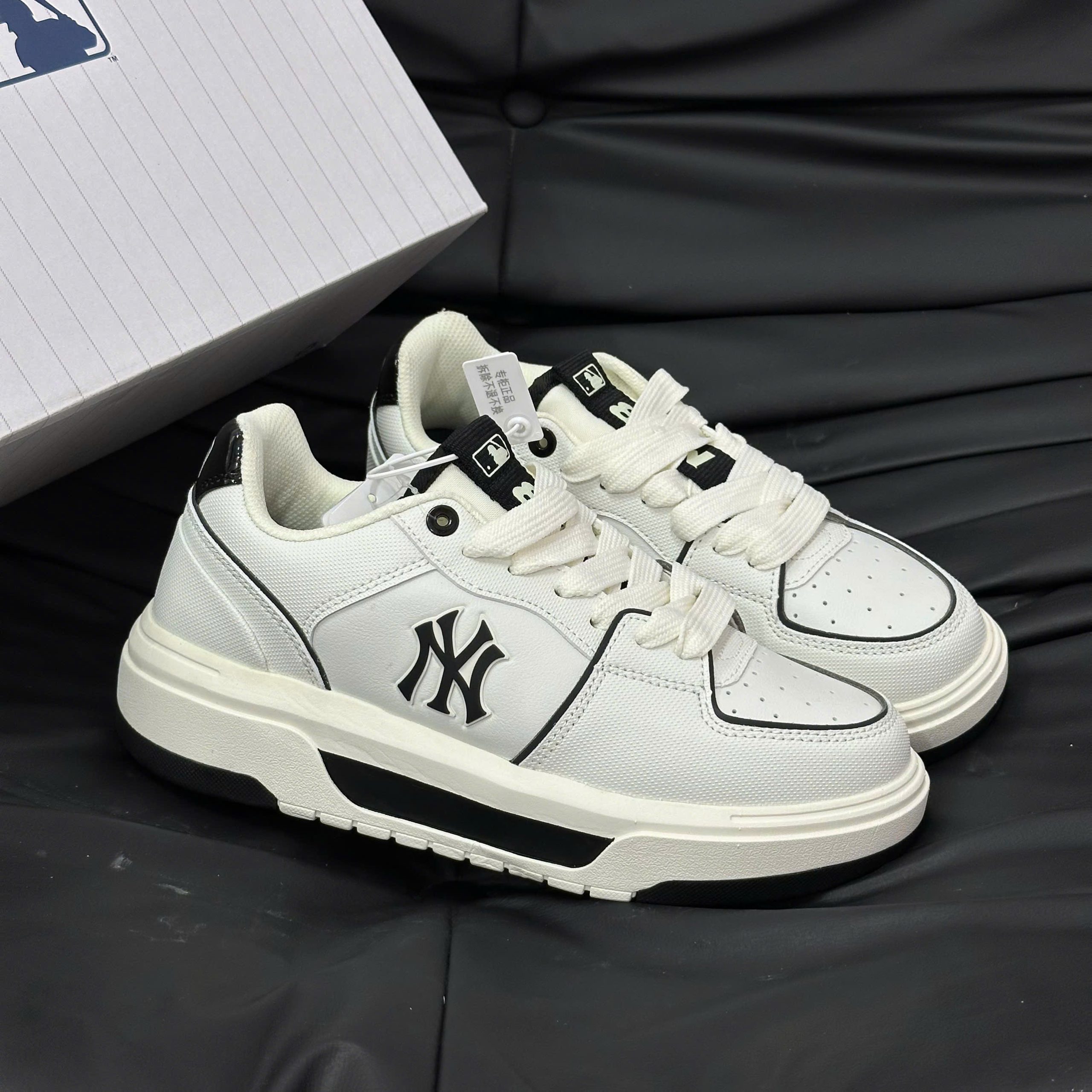 Giày MLB Korea Chunky Liner Basic SL New York Yankees White Best Quality