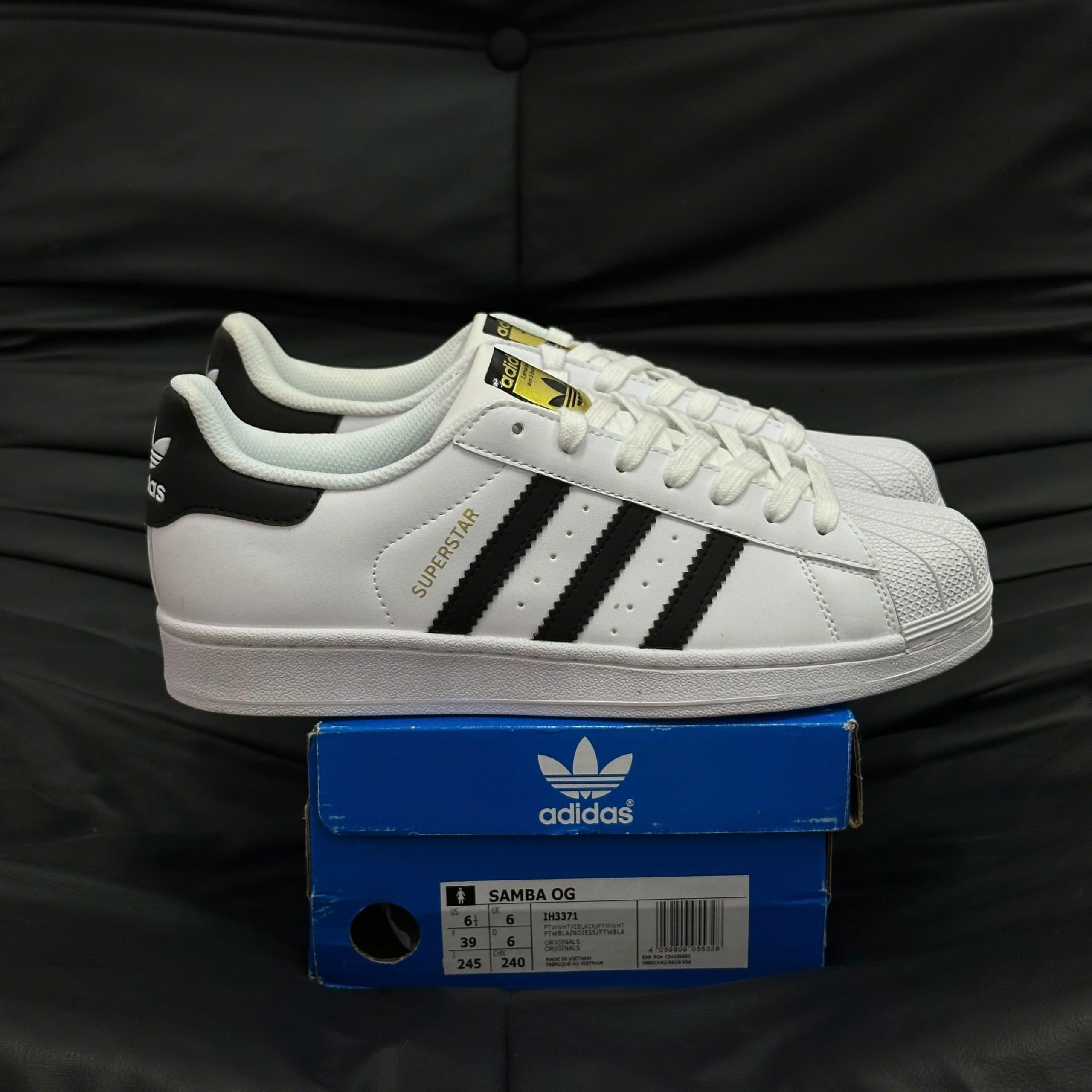Giày  Adidas Superstar J 'White Core Black'