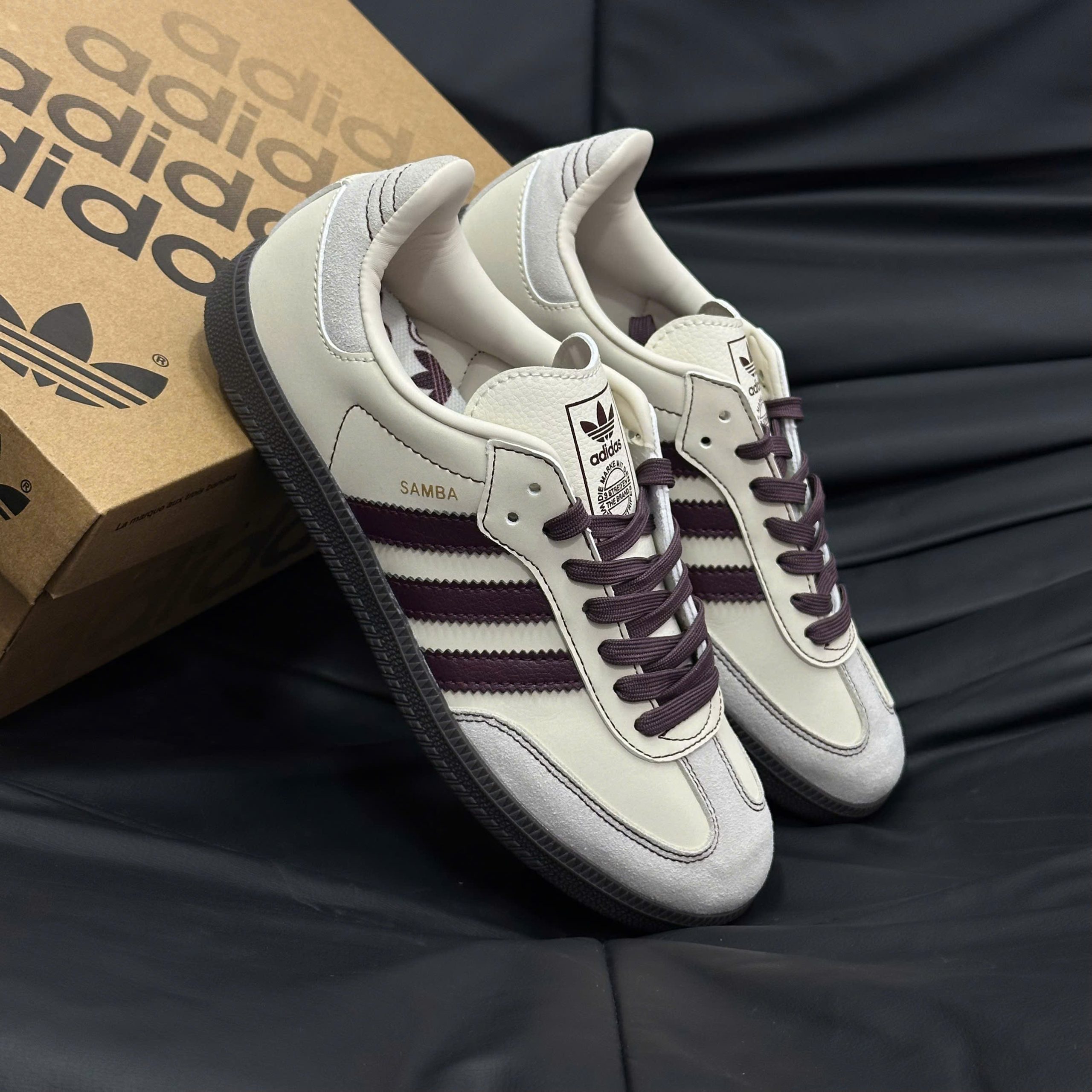 Giày Adidas Samba OG ‘Wonder White Maroon’