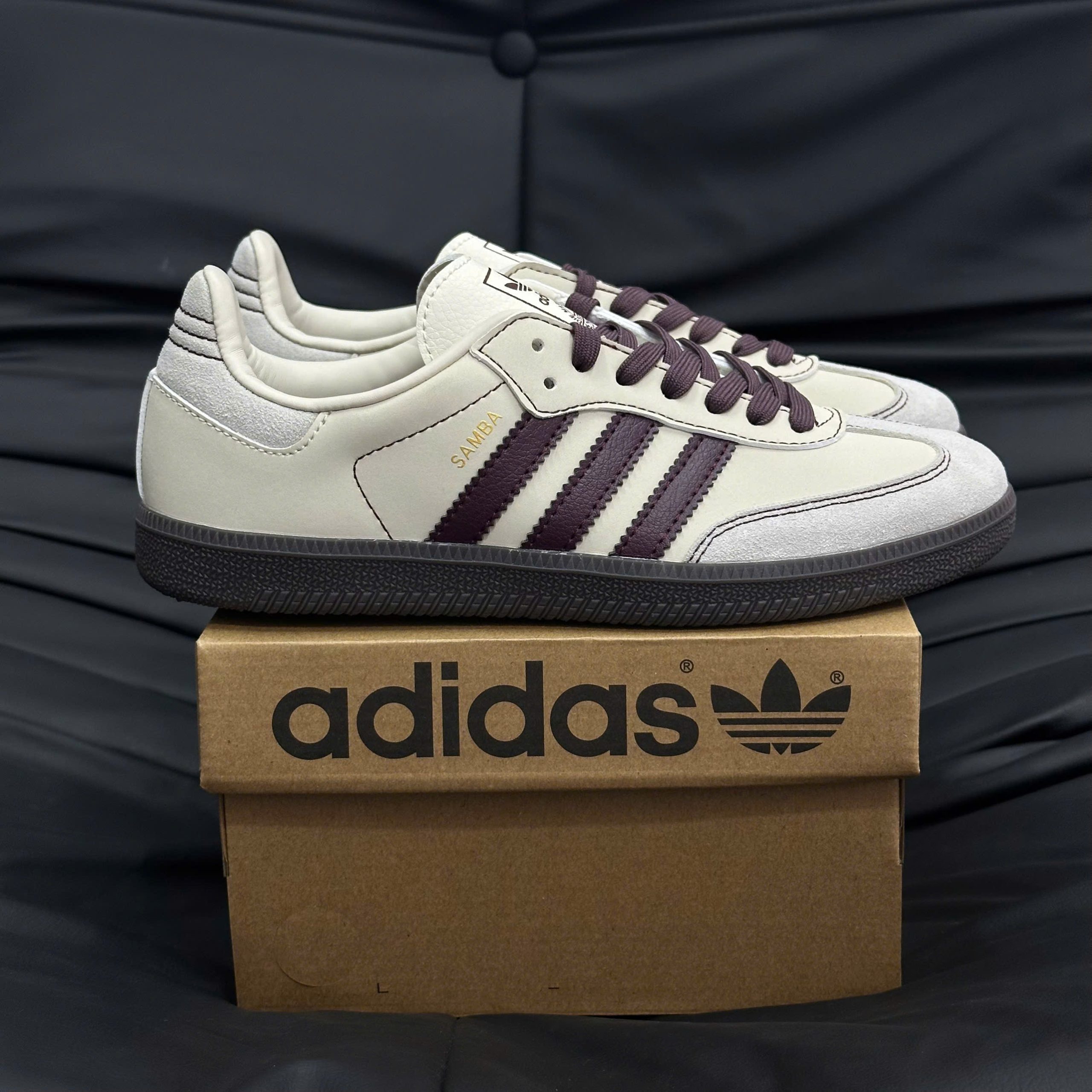 Giày Adidas Samba OG ‘Wonder White Maroon’