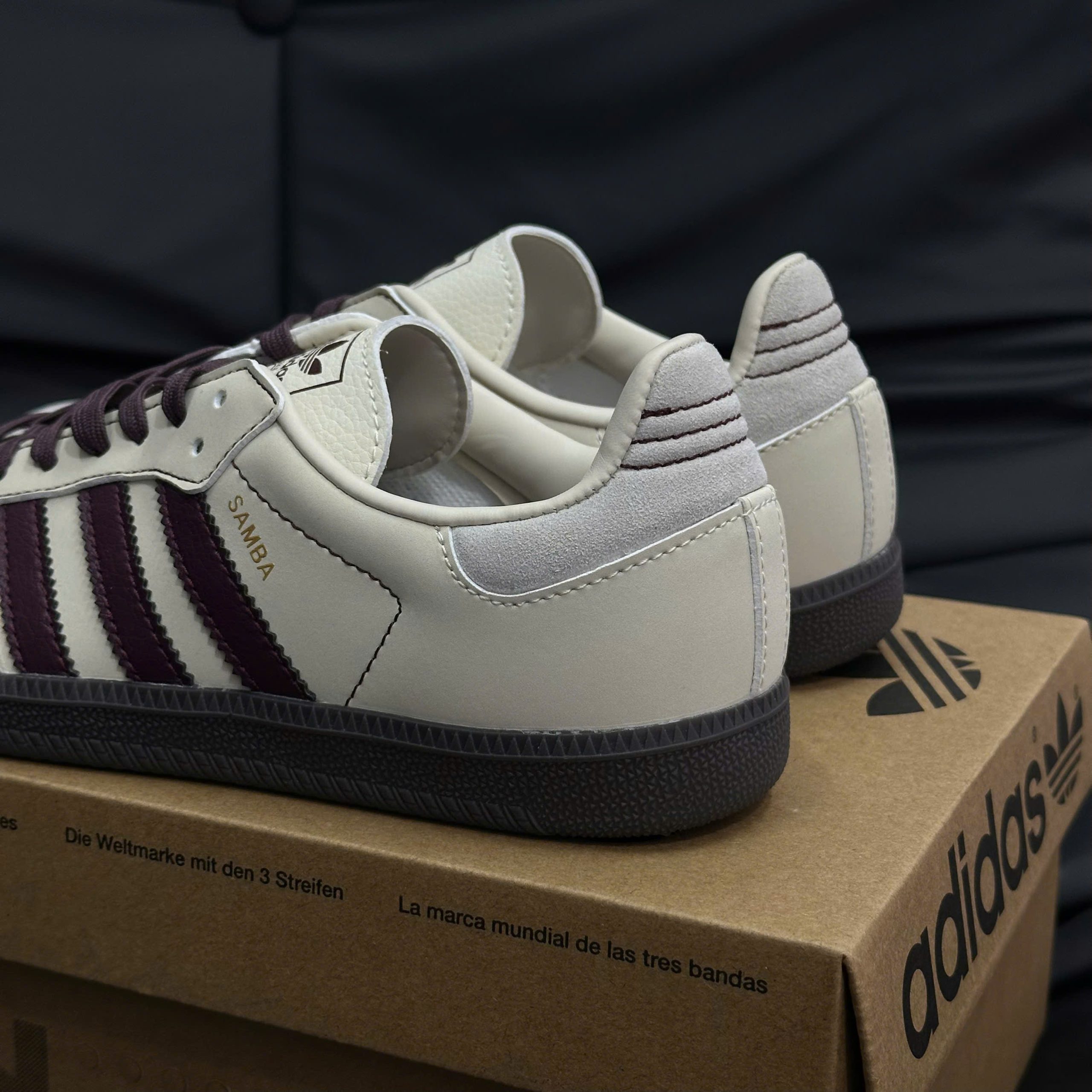 Giày Adidas Samba OG ‘Wonder White Maroon’