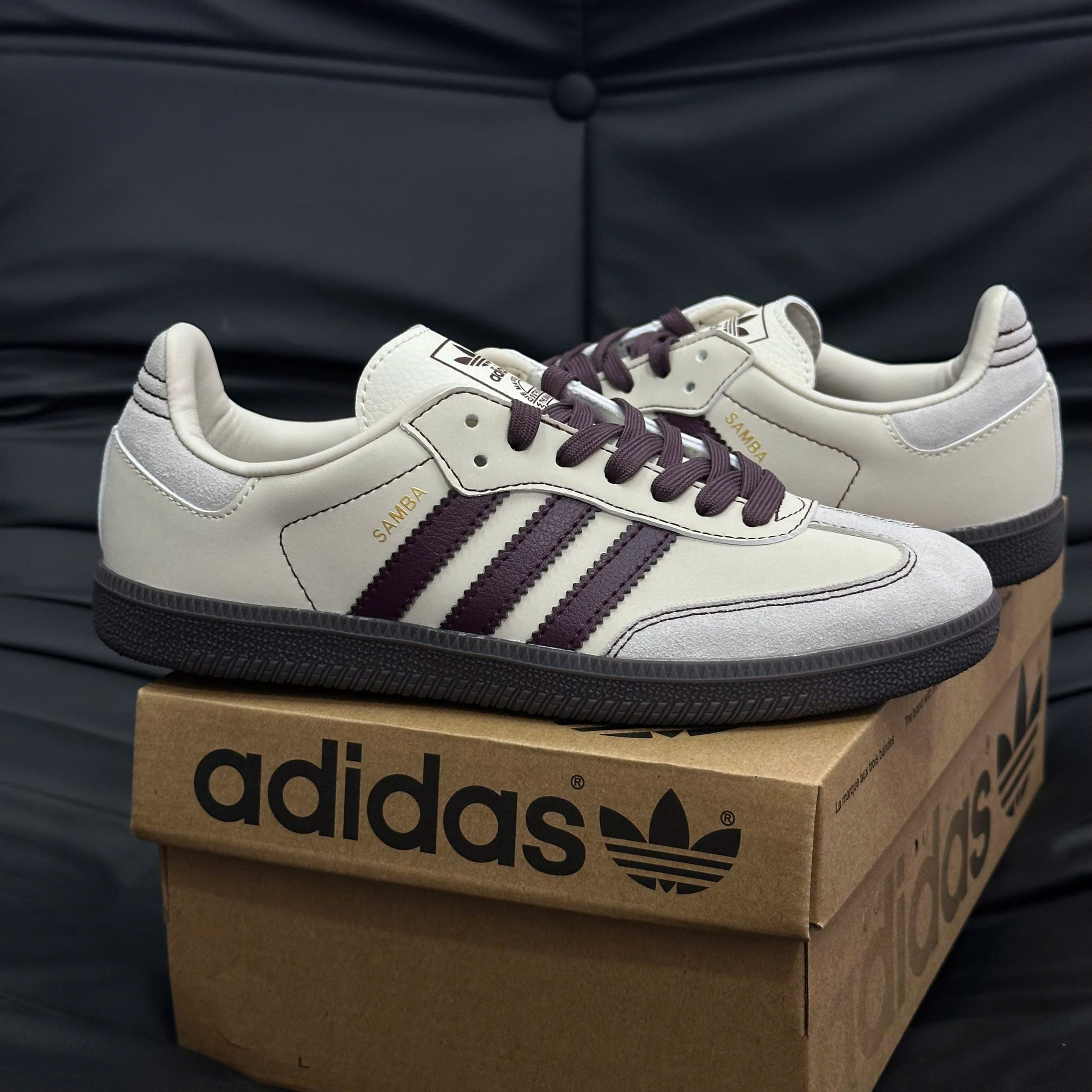 Giày Adidas Samba OG ‘Wonder White Maroon’