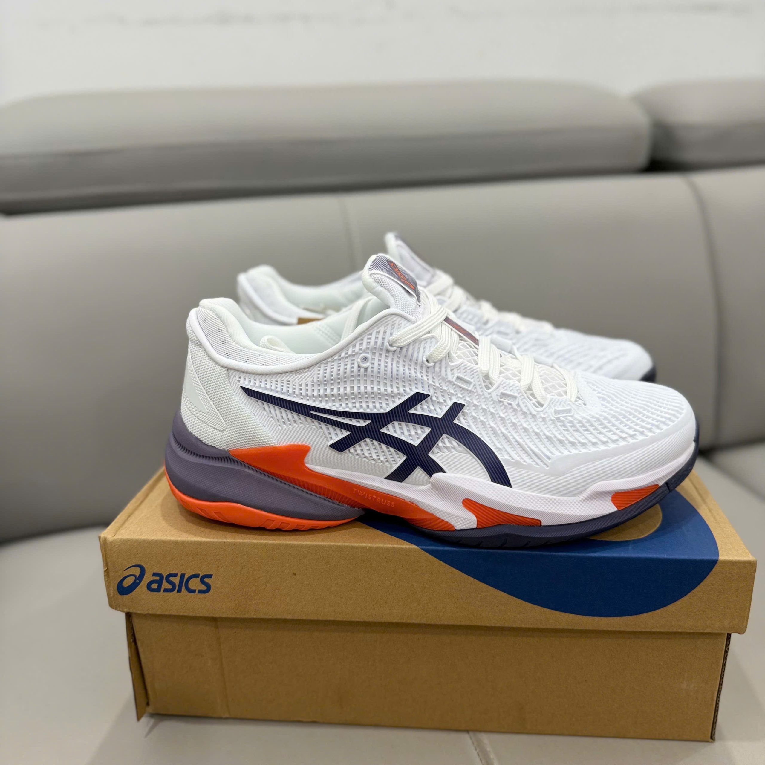 Giày Tennis/Pickleball Asics Court FF 3 White/Greyish Purple