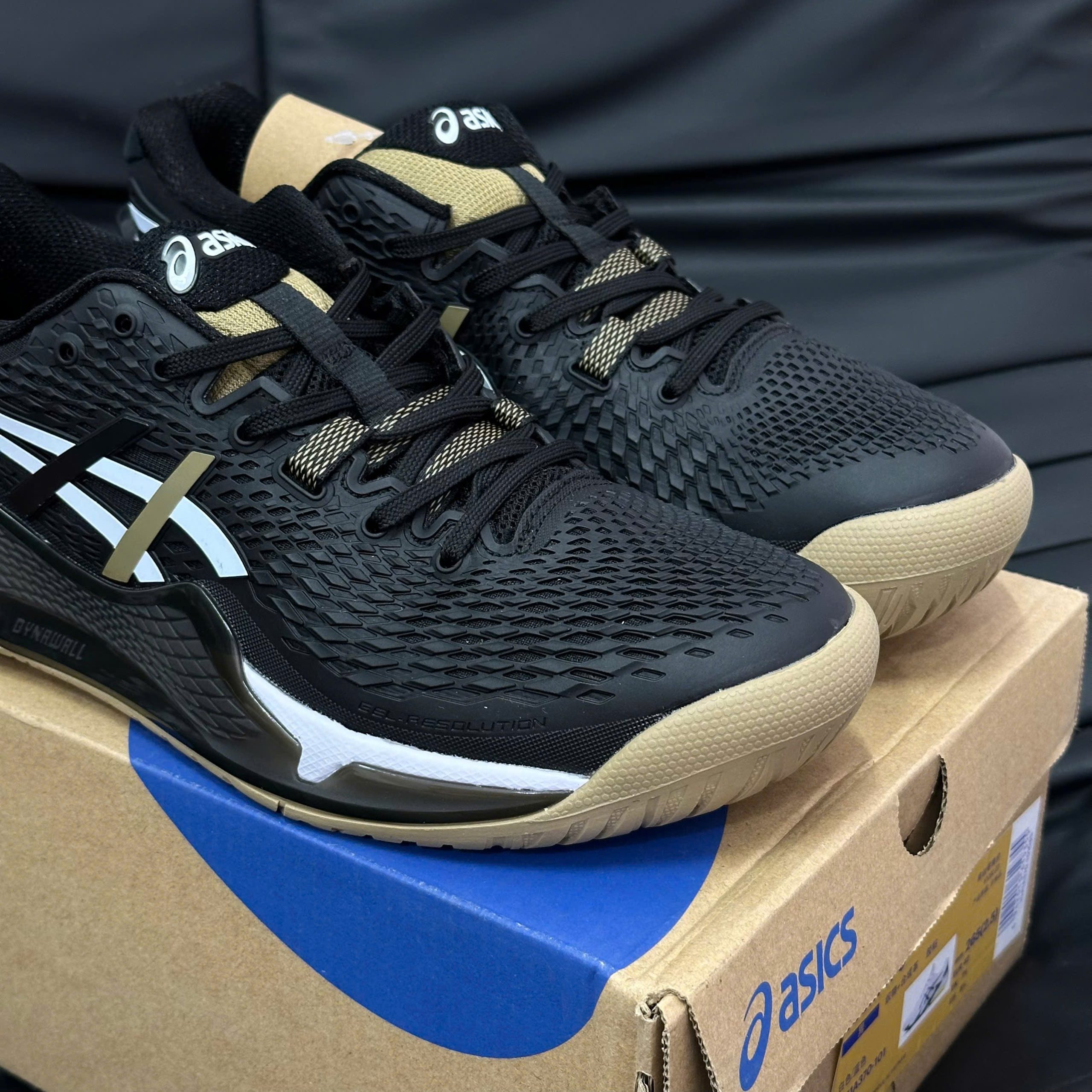 Giày Asics Gel Resolution 9 x Hugo Boss ‘Black Camel’