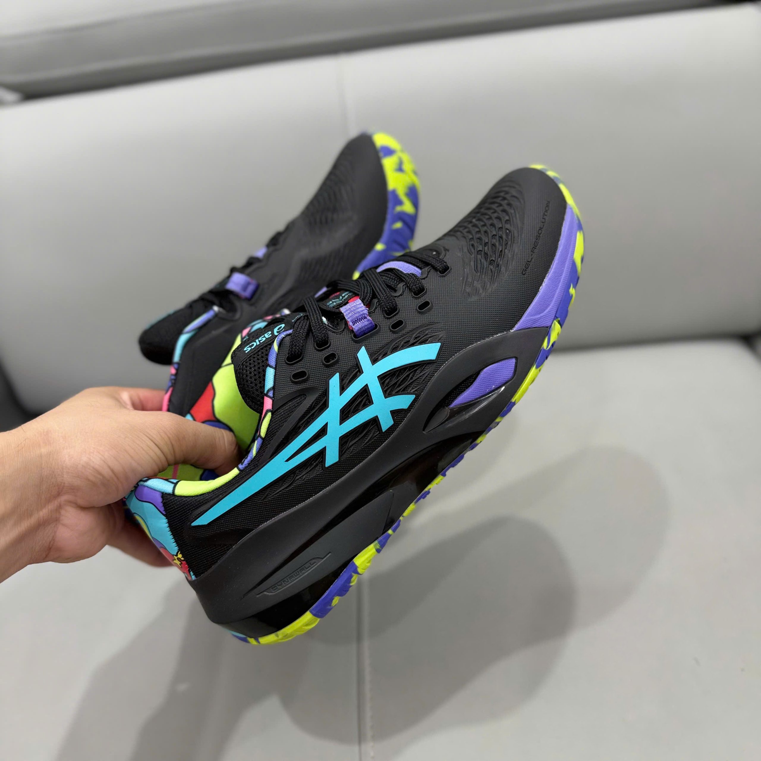 Giày Asics Gel-Resolution x Padel L.E. ‘Black Energy Aqua’