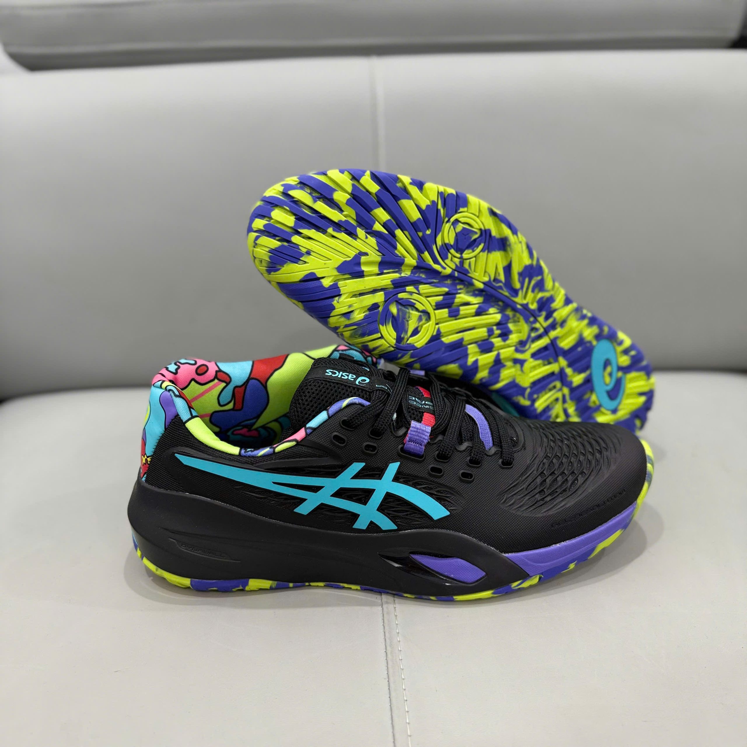 Giày Asics Gel-Resolution x Padel L.E. ‘Black Energy Aqua’