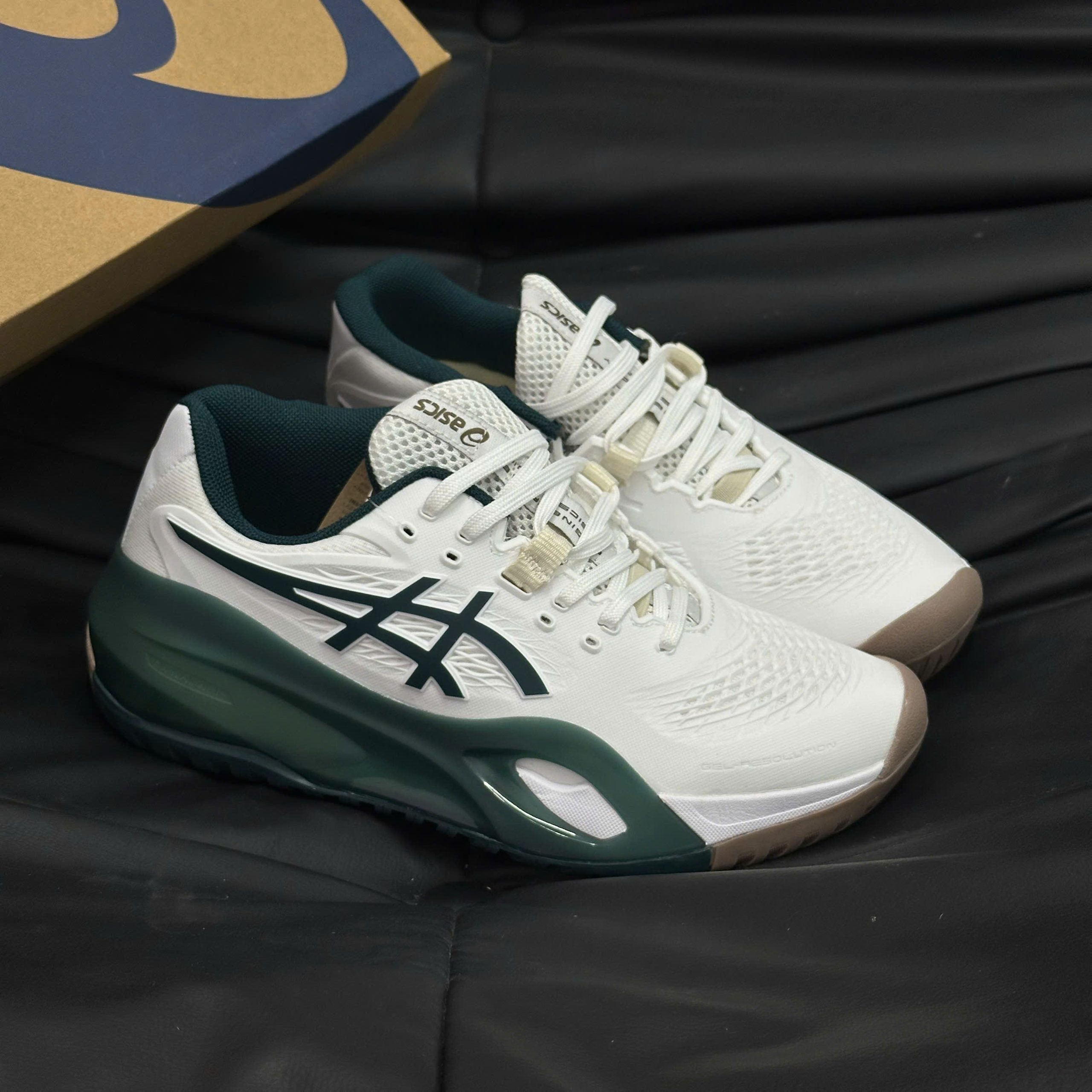 Giày Asics Gel-Resolution X ‘White Saxon Green’