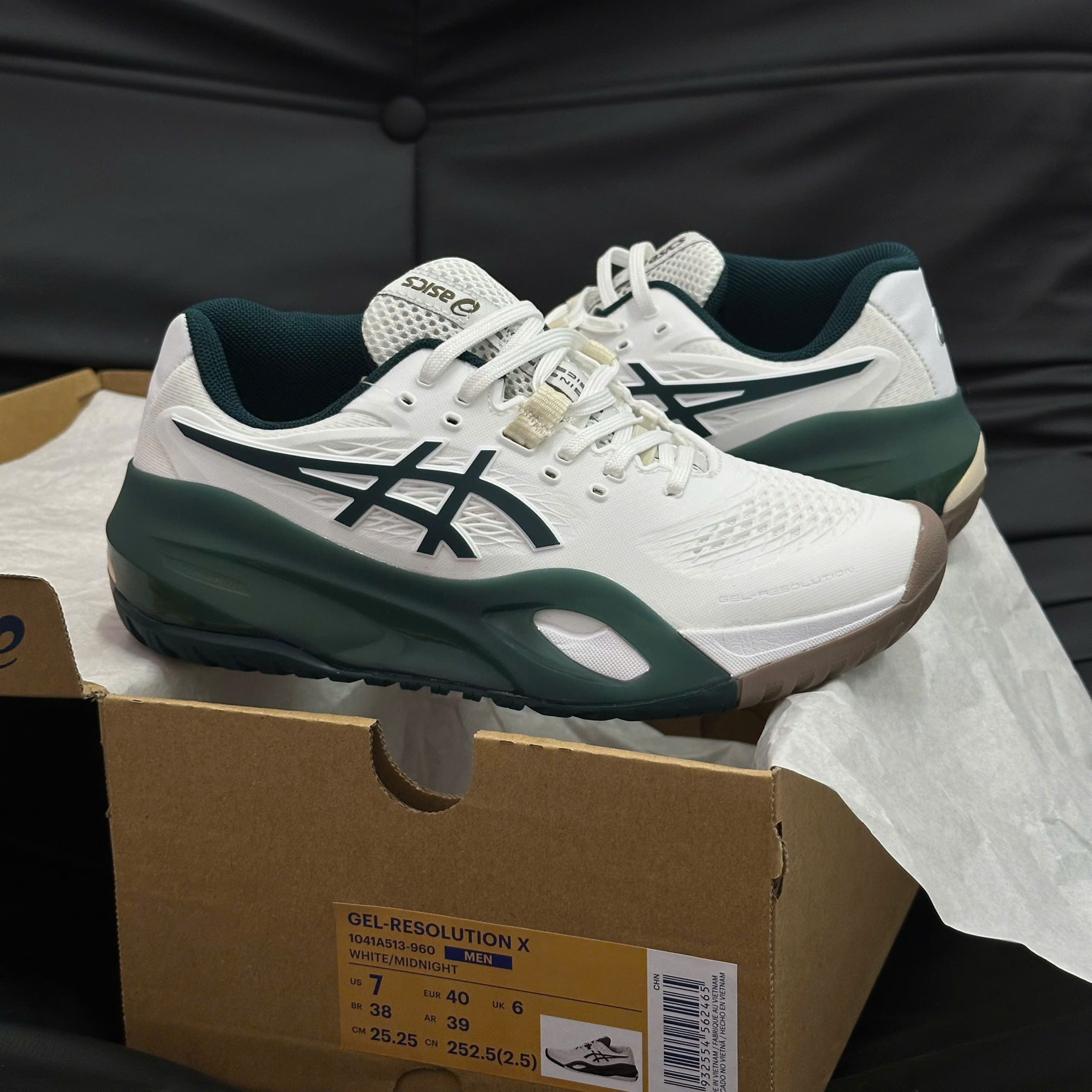 Giày Asics Gel-Resolution X ‘White Saxon Green’