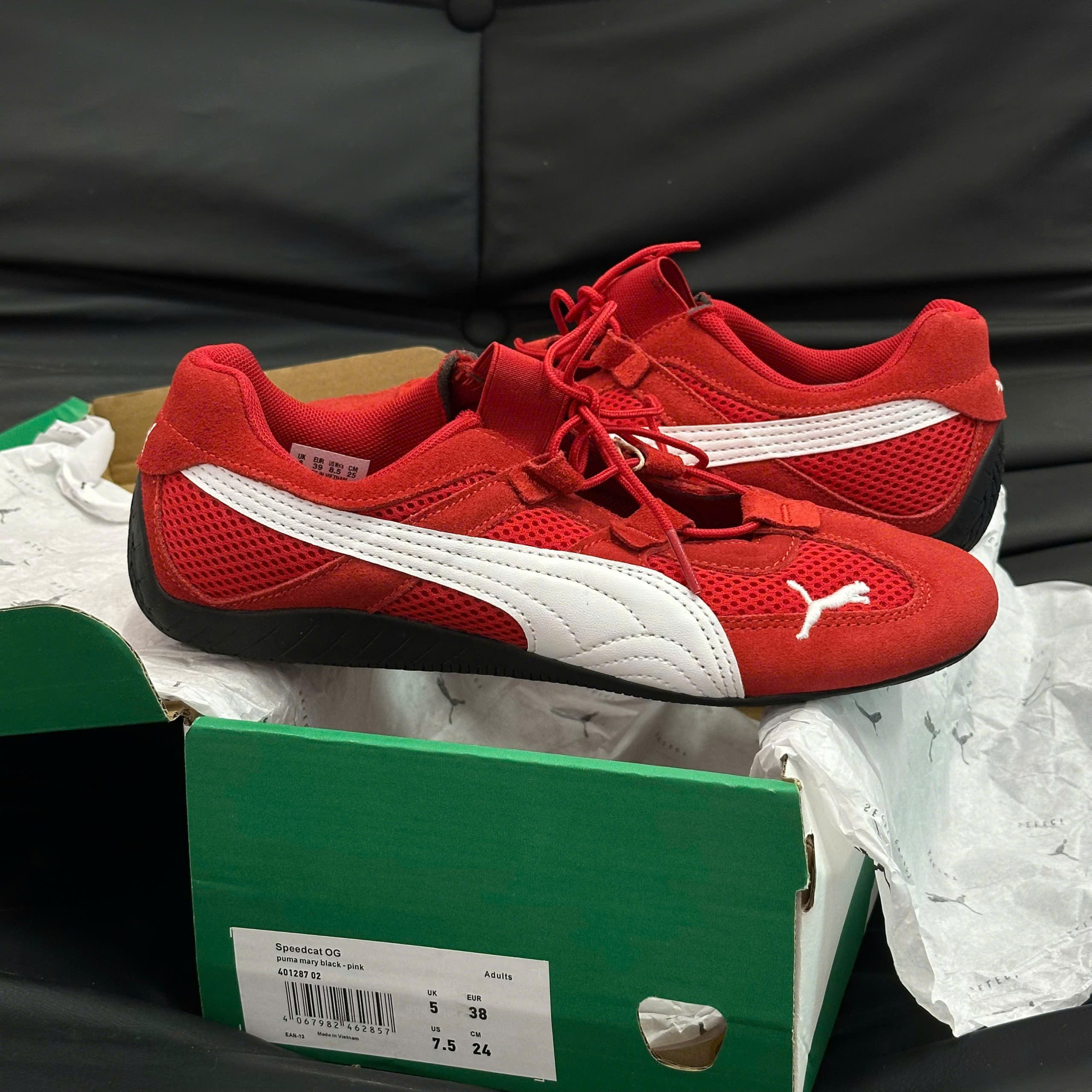 Giày thể thao Puma Speedcat Summer WMNS dành cho mọi thời đại màu đỏ/Puma dành cho nữ màu trắng