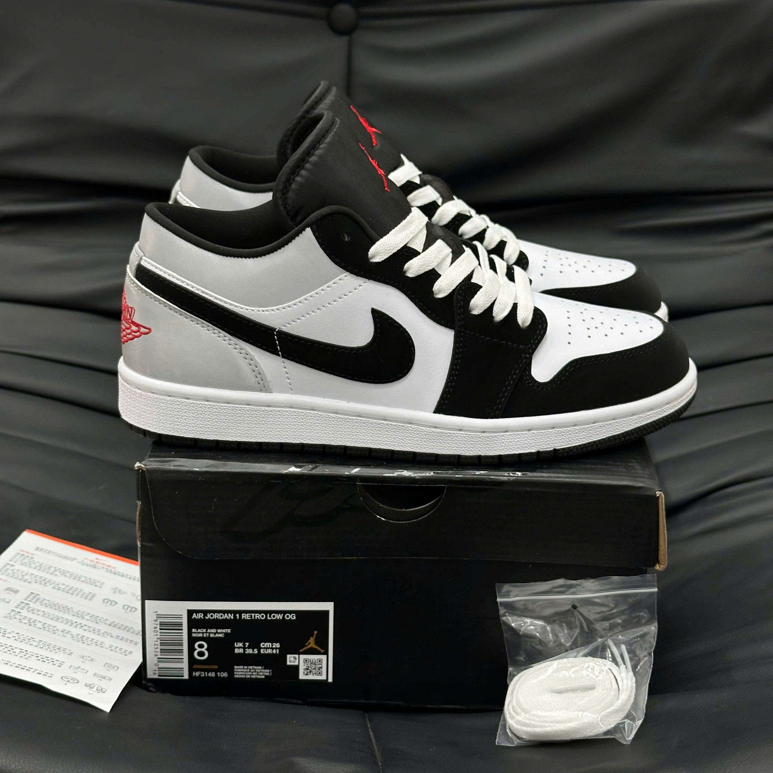 Giày Nike Air Jordan 1 Low – Black Matte Silver