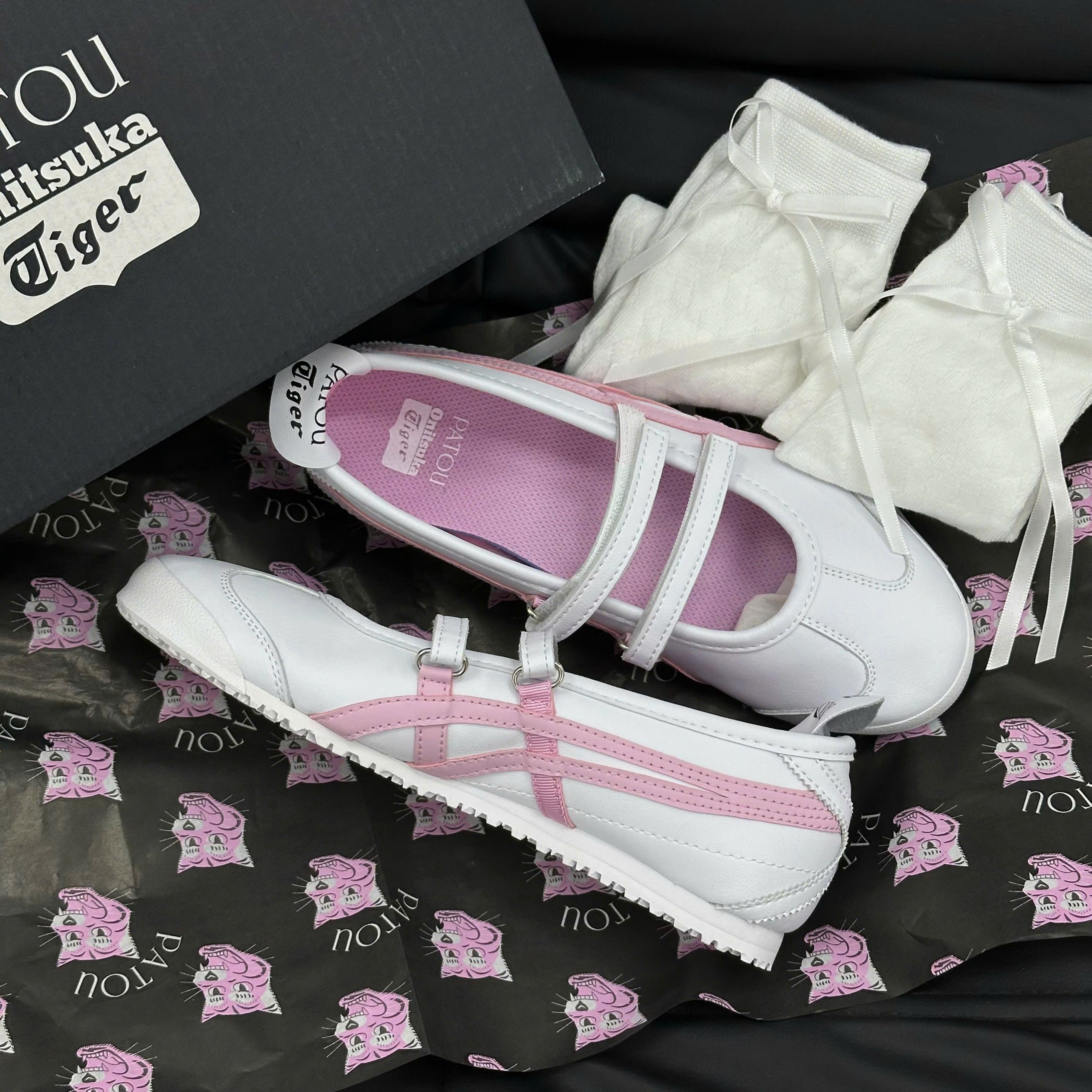 Giày Onitsuka Tiger x PATOU Mexico 66 Ballerina ‘White Cotton Candy’