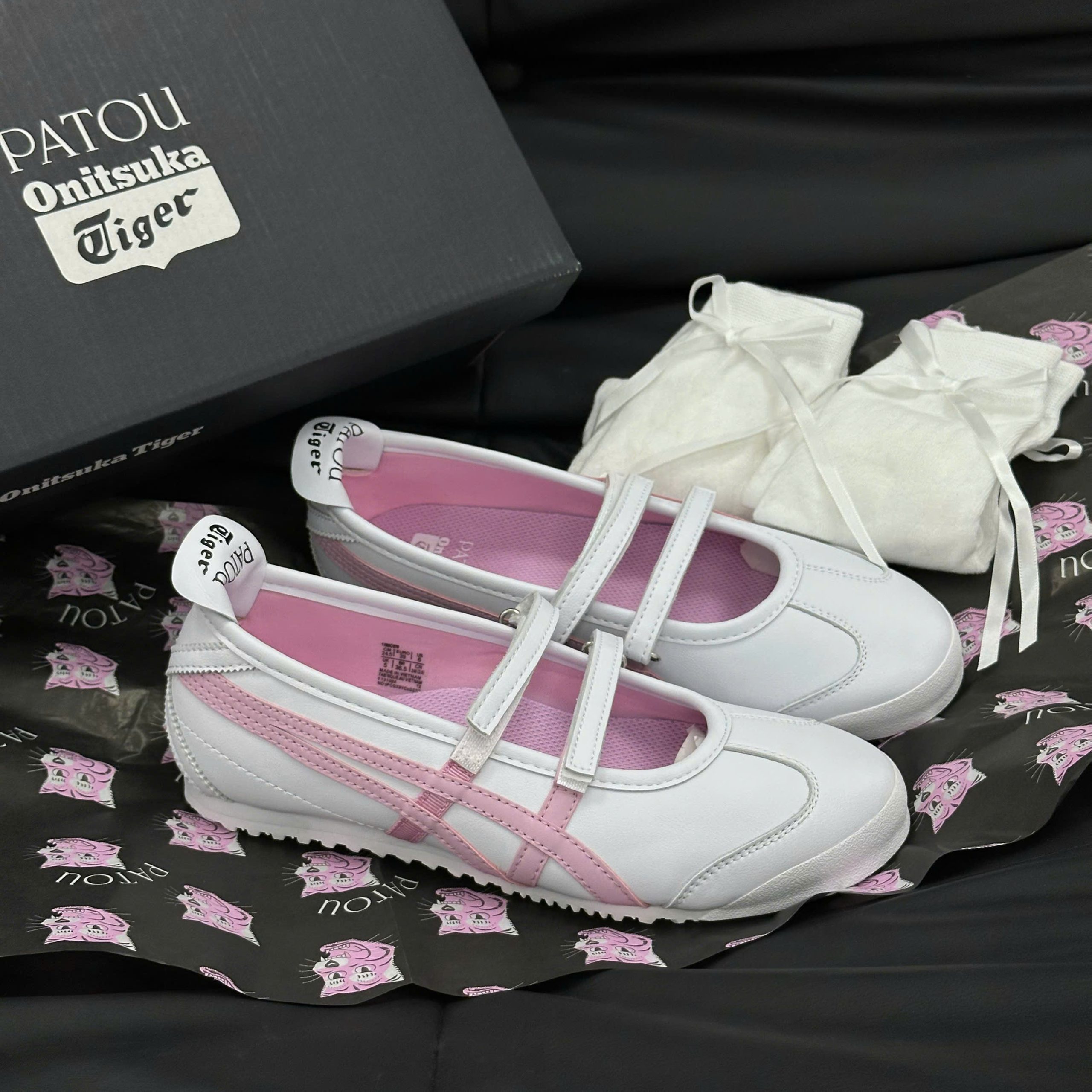 Giày Onitsuka Tiger x PATOU Mexico 66 Ballerina ‘White Cotton Candy’
