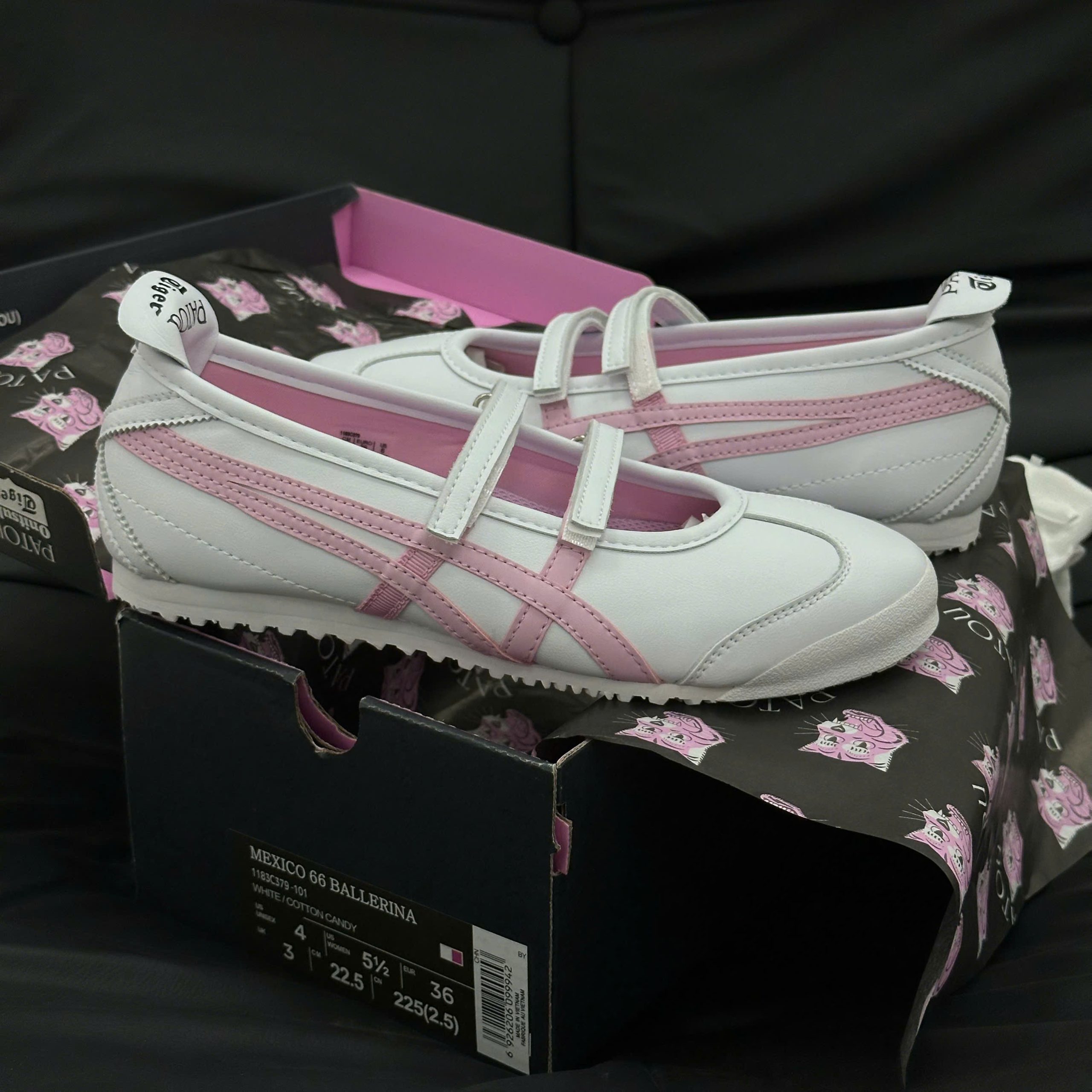 Giày Onitsuka Tiger x PATOU Mexico 66 Ballerina ‘White Cotton Candy’