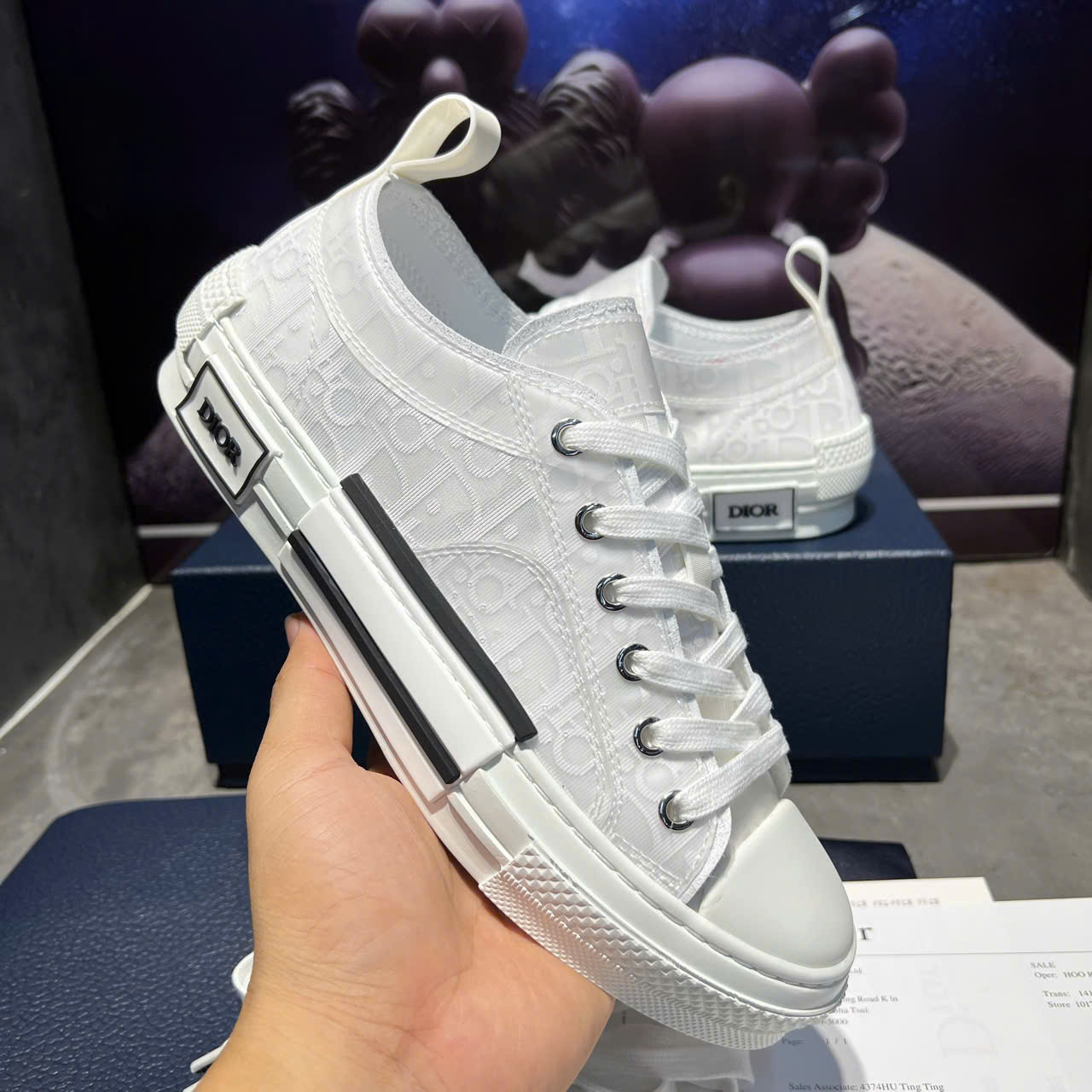 Dior B23<br />Giày Dior B23 Low ‘White Dior Oblique’