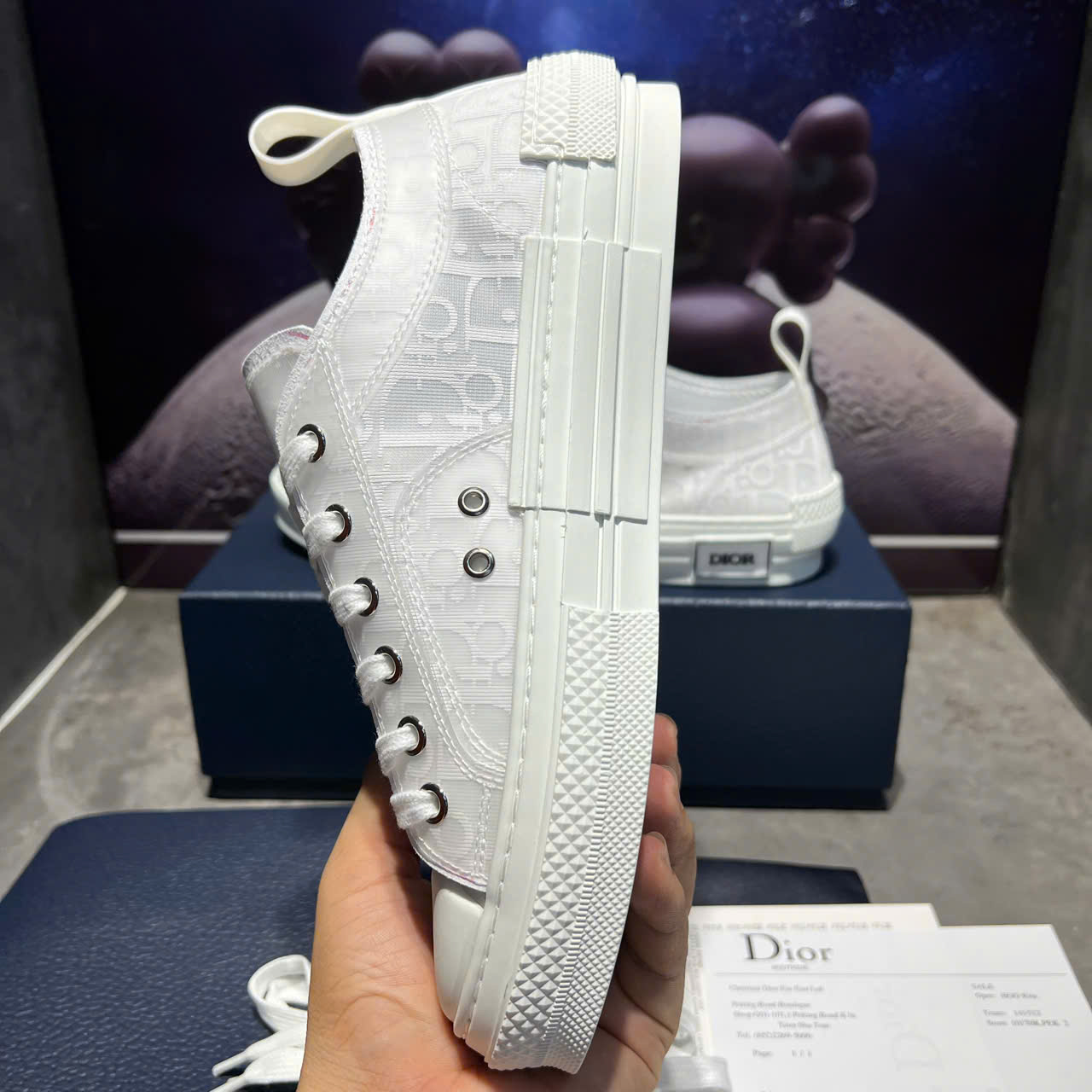 Dior B23<br />Giày Dior B23 Low ‘White Dior Oblique’