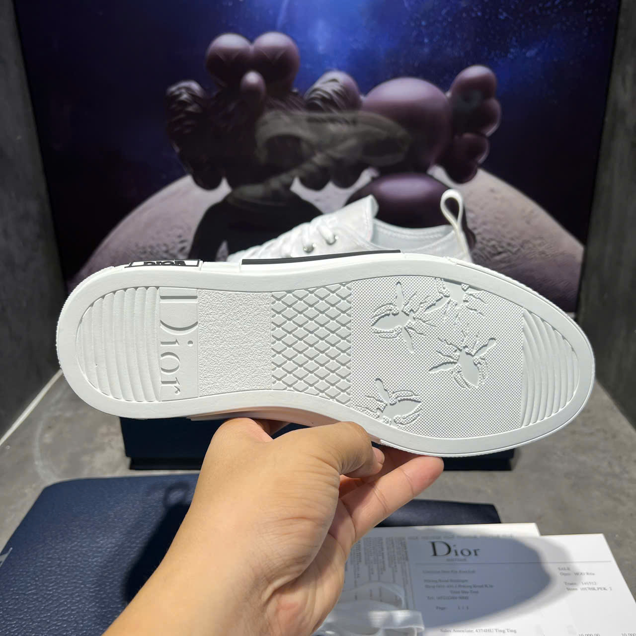 Dior B23<br />Giày Dior B23 Low ‘White Dior Oblique’